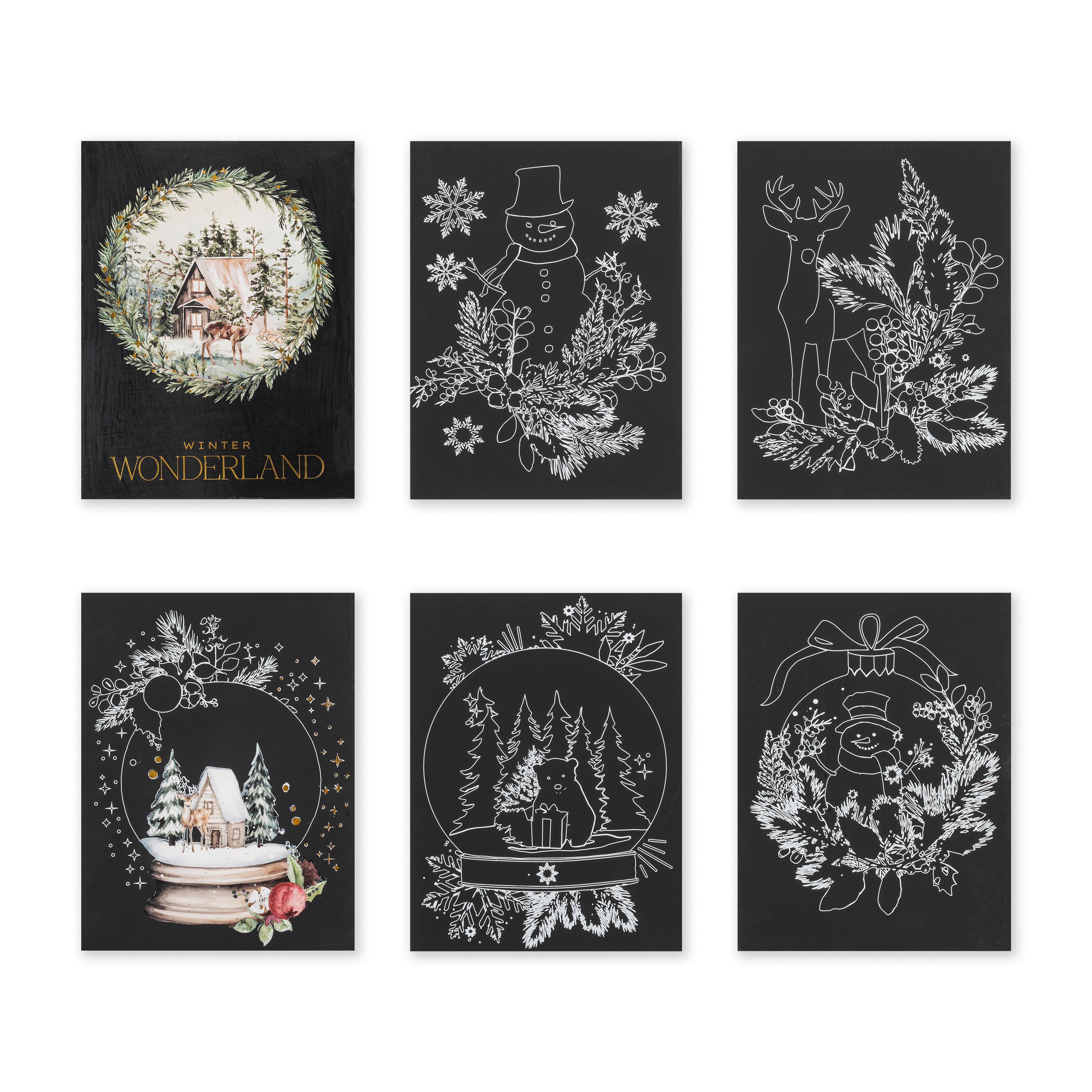 Brea Reese&#x2122; 6&#x22; x 8&#x22; Holiday Winter Wonderland Scratch Art Paper Pad