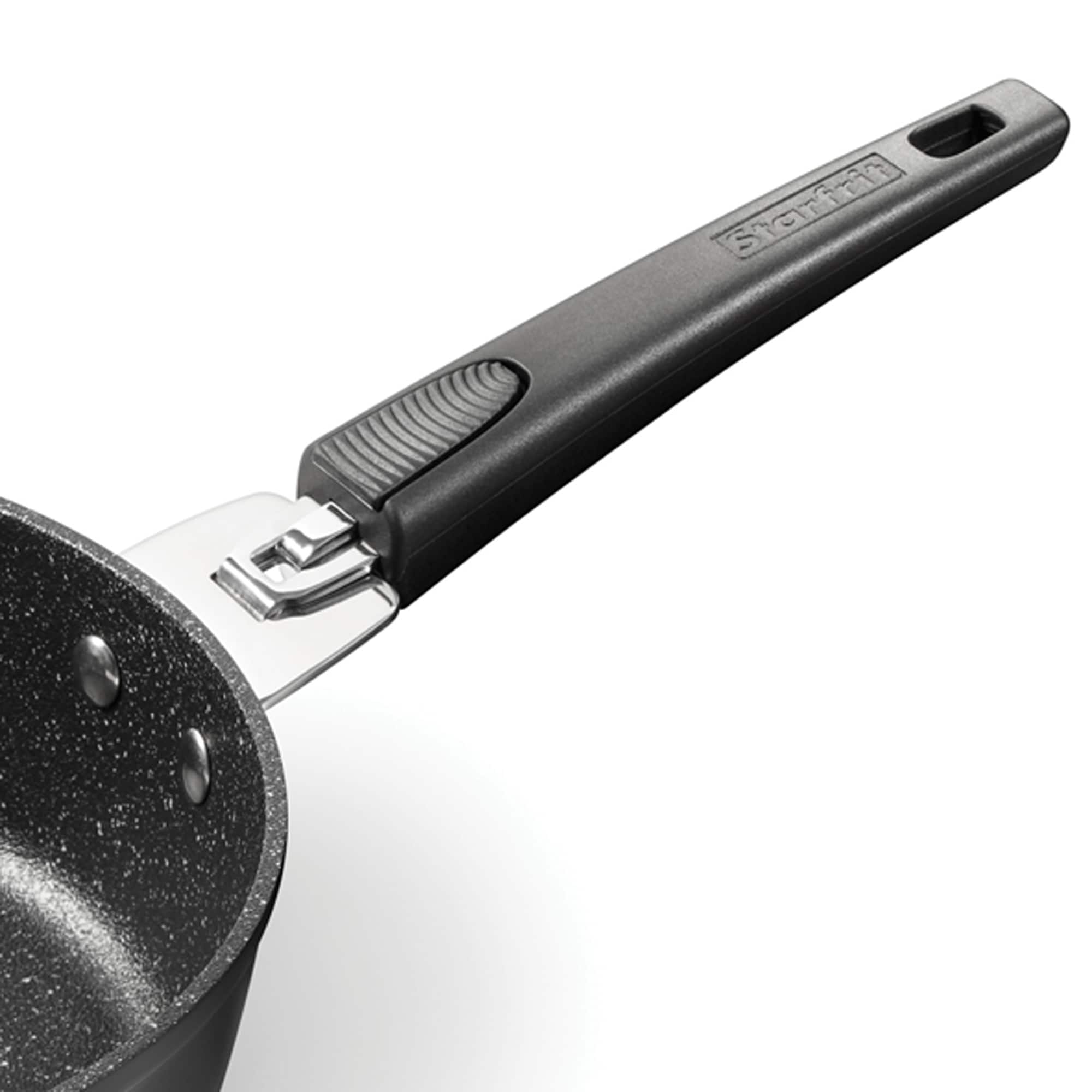 The Rock by Starfrit 9&#x22; Deep Fry Pan &#x26; Dutch Oven with Lid &#x26; Detachable Handle