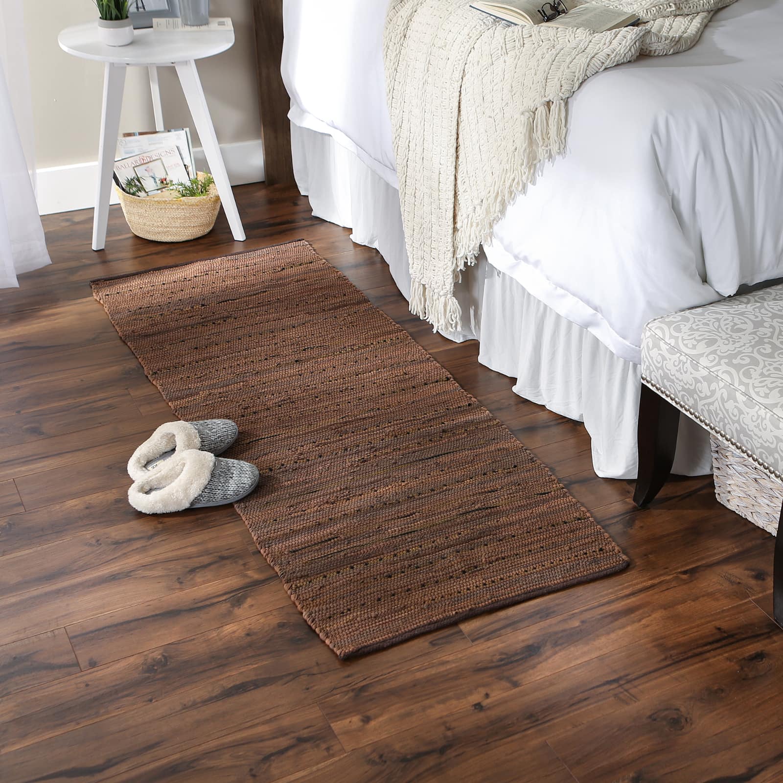 DII® Leather Brown Rag Rug, 2ft. x 6ft. | Rugs & Mats | Michaels