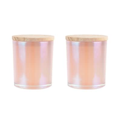 8oz. Iridescent Glass Candle Jars, 2ct. by Make Market®