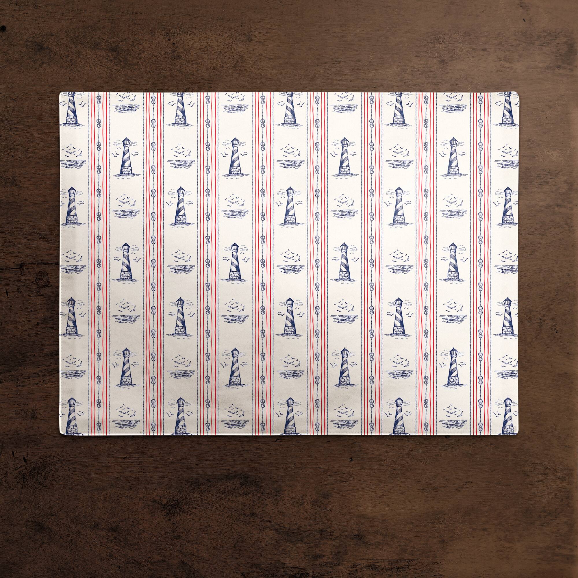18" Nautical Lighthouses Poly Twill Placemat