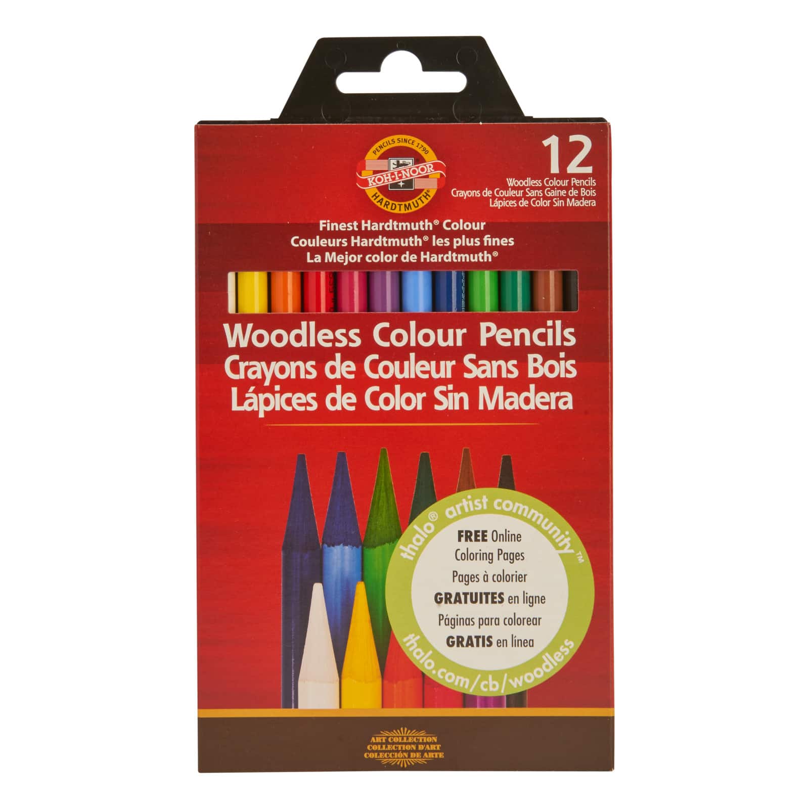 Koh-I-Noor Progresso Woodless Colour Pencils 12 Color Set