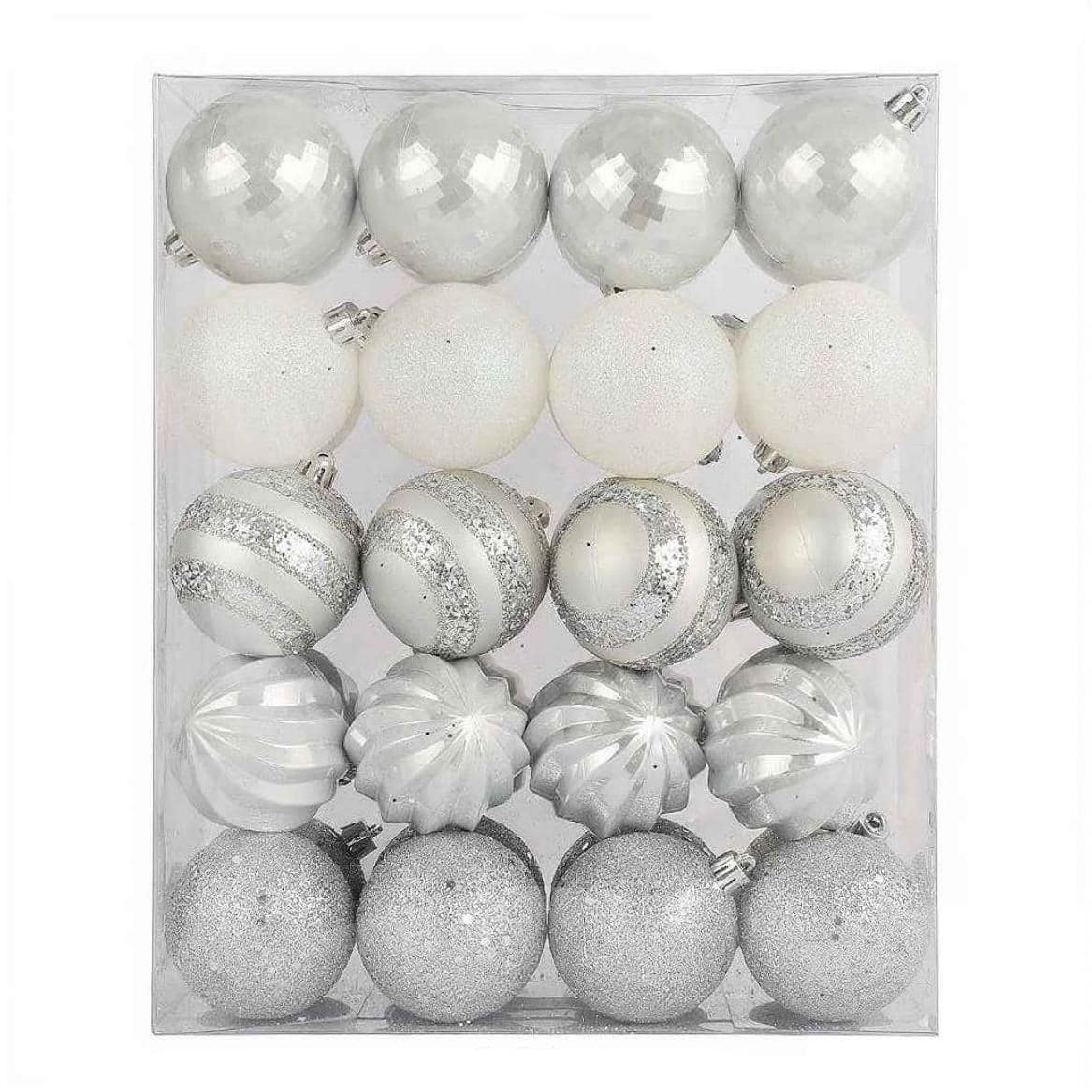 40 Pack 2&#x22; Silver Shatterproof Ball Ornaments by Ashland&#xAE;