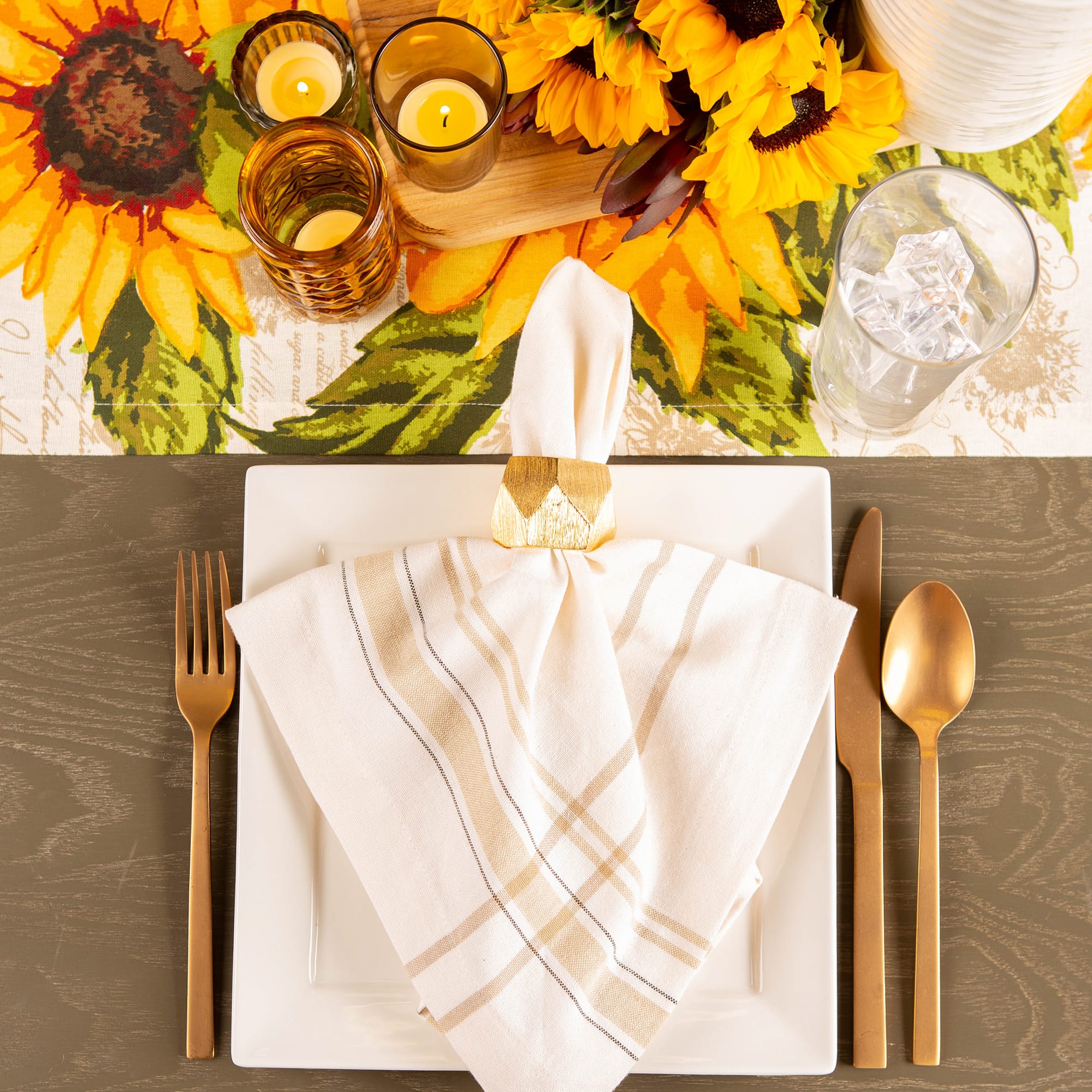 DII&#xAE; Gold Triangle Band Napkin Rings, 6ct.