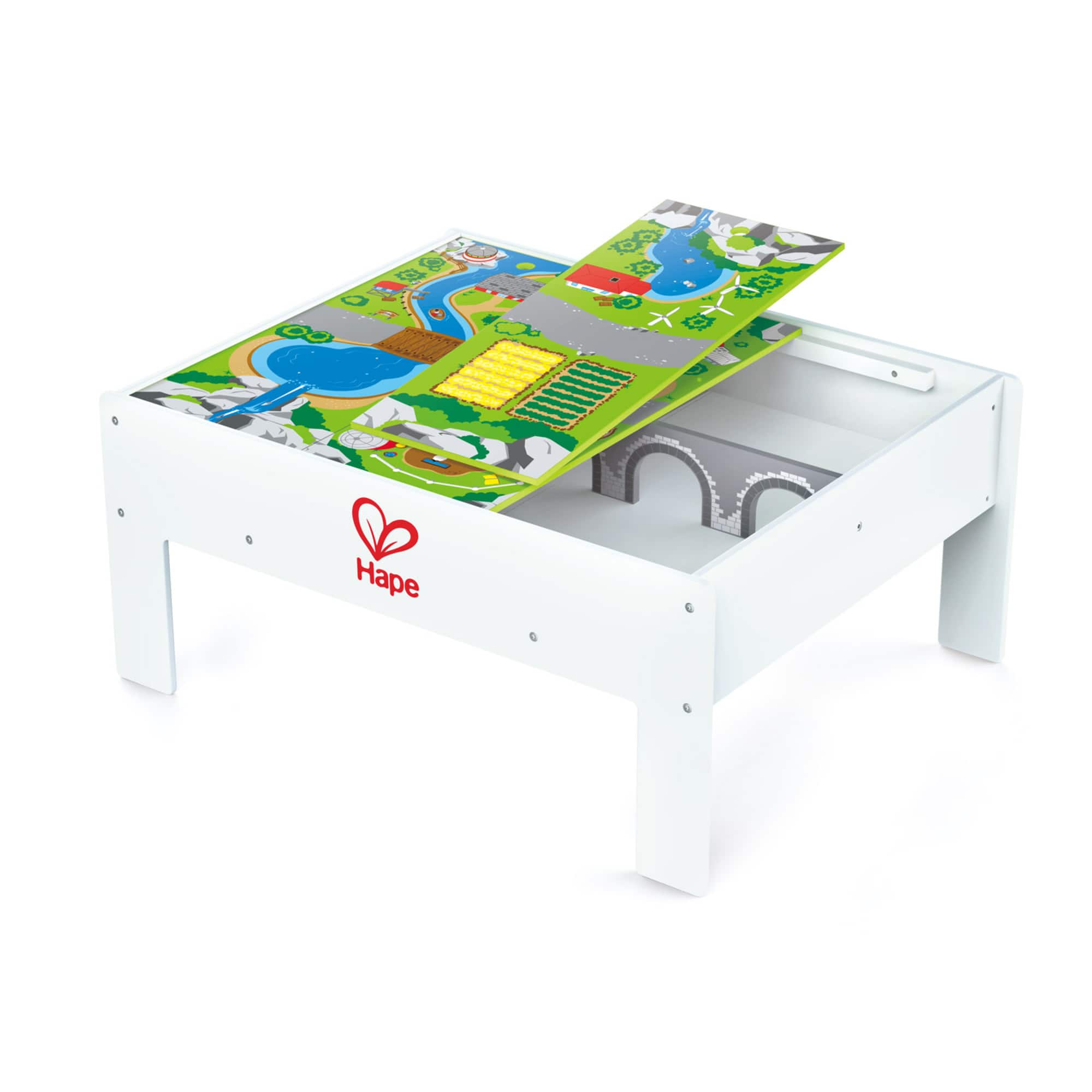 Hape Railway Collection Play &#x26; Stow Storage Activity Table