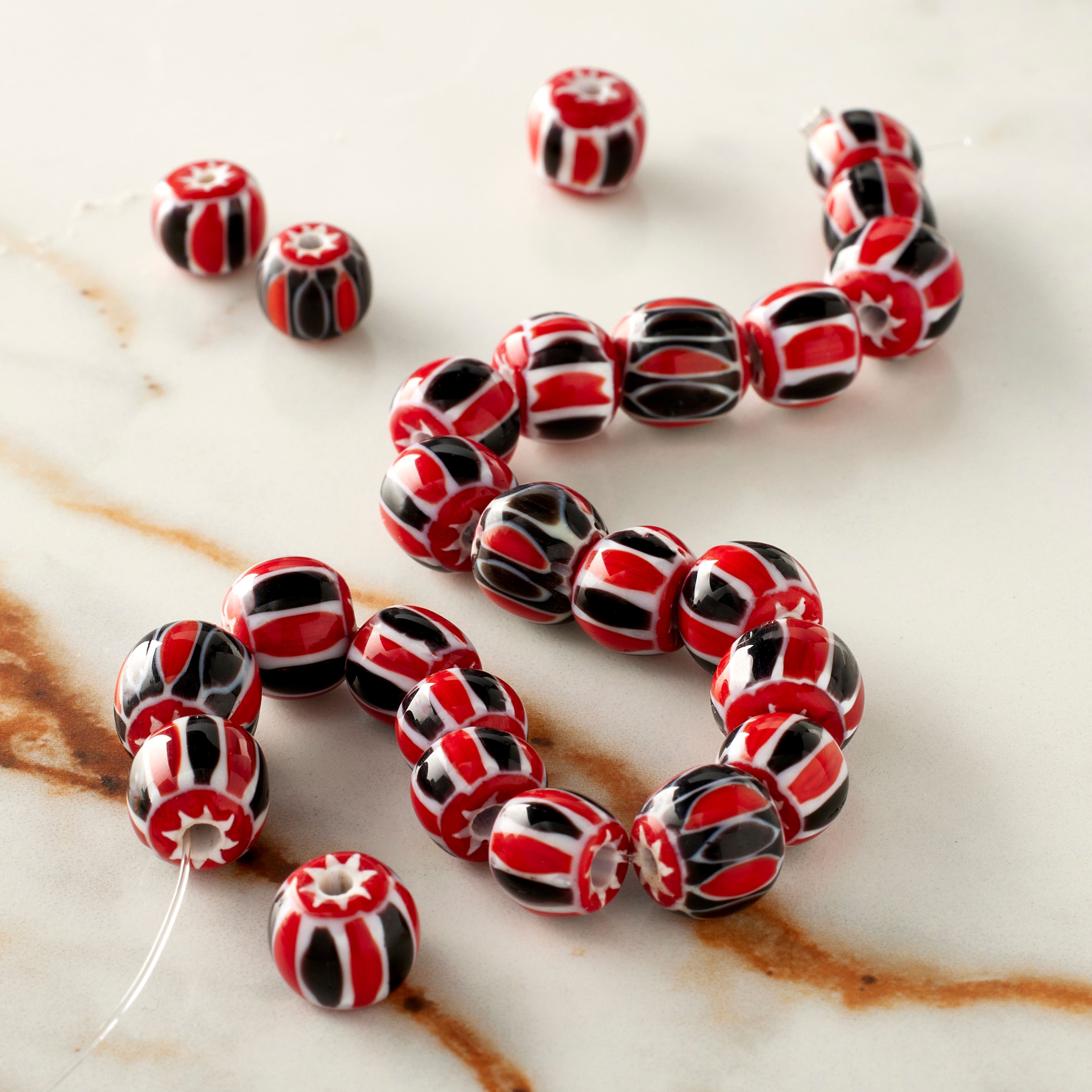 Red Lampwork Glass Strawberry Beads by Bead Landing™