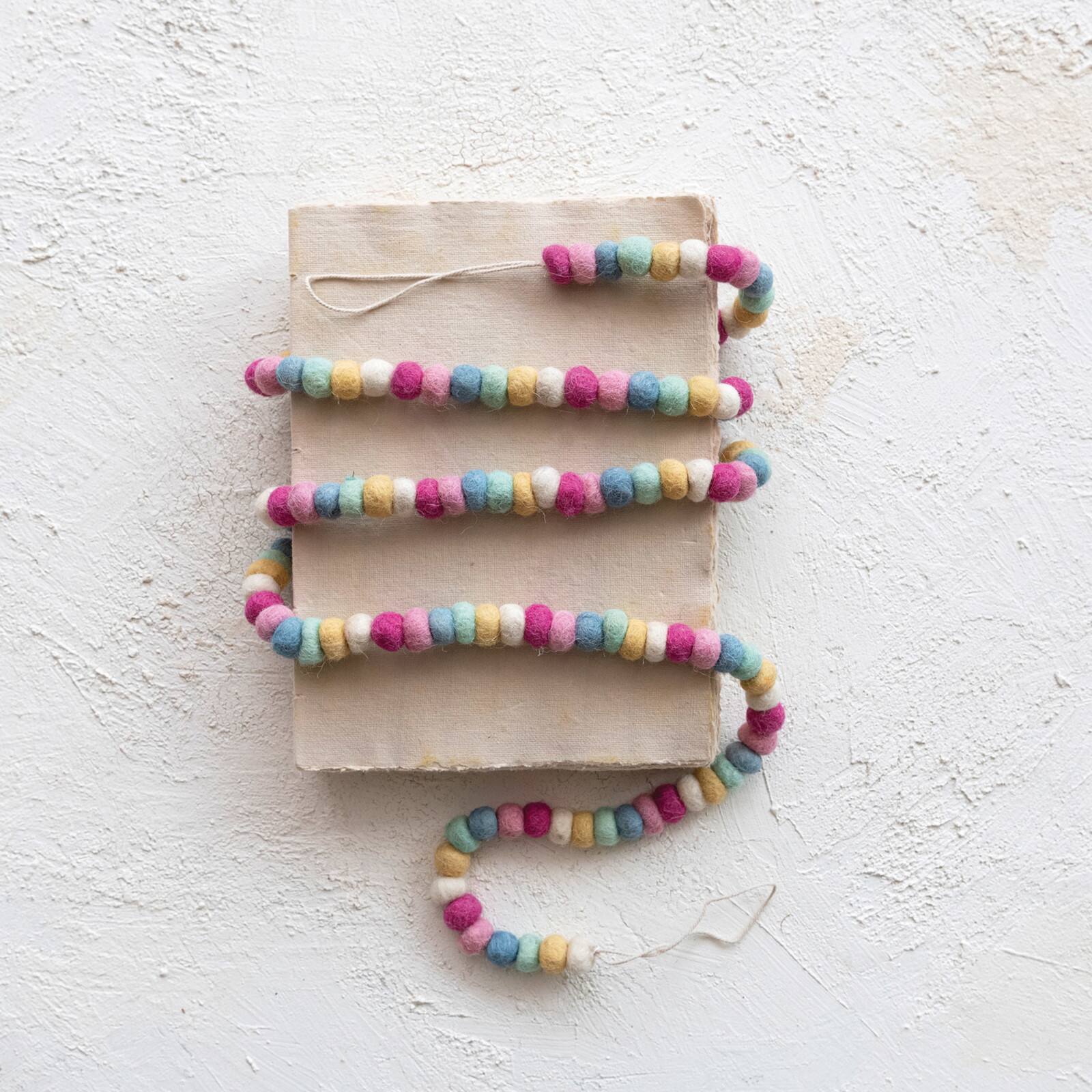 Hello Honey® 6ft. Handmade Wool Felt Ball Garland