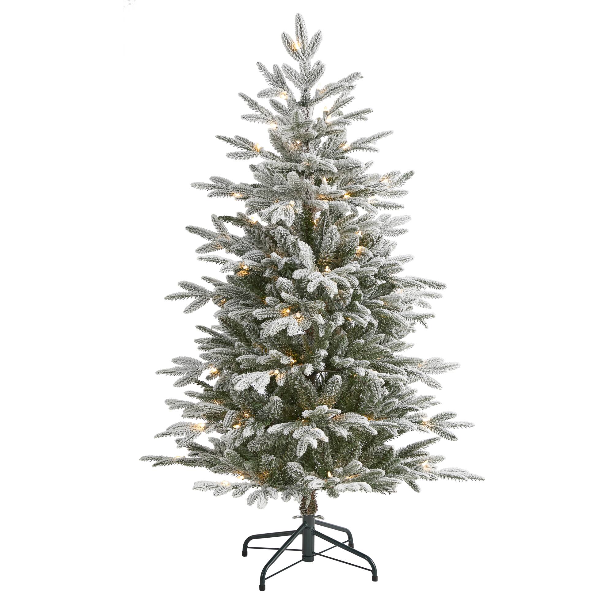 4.5ft. Pre-Lit Manchester Spruce Artificial Christmas Tree, Clear LED Lights
