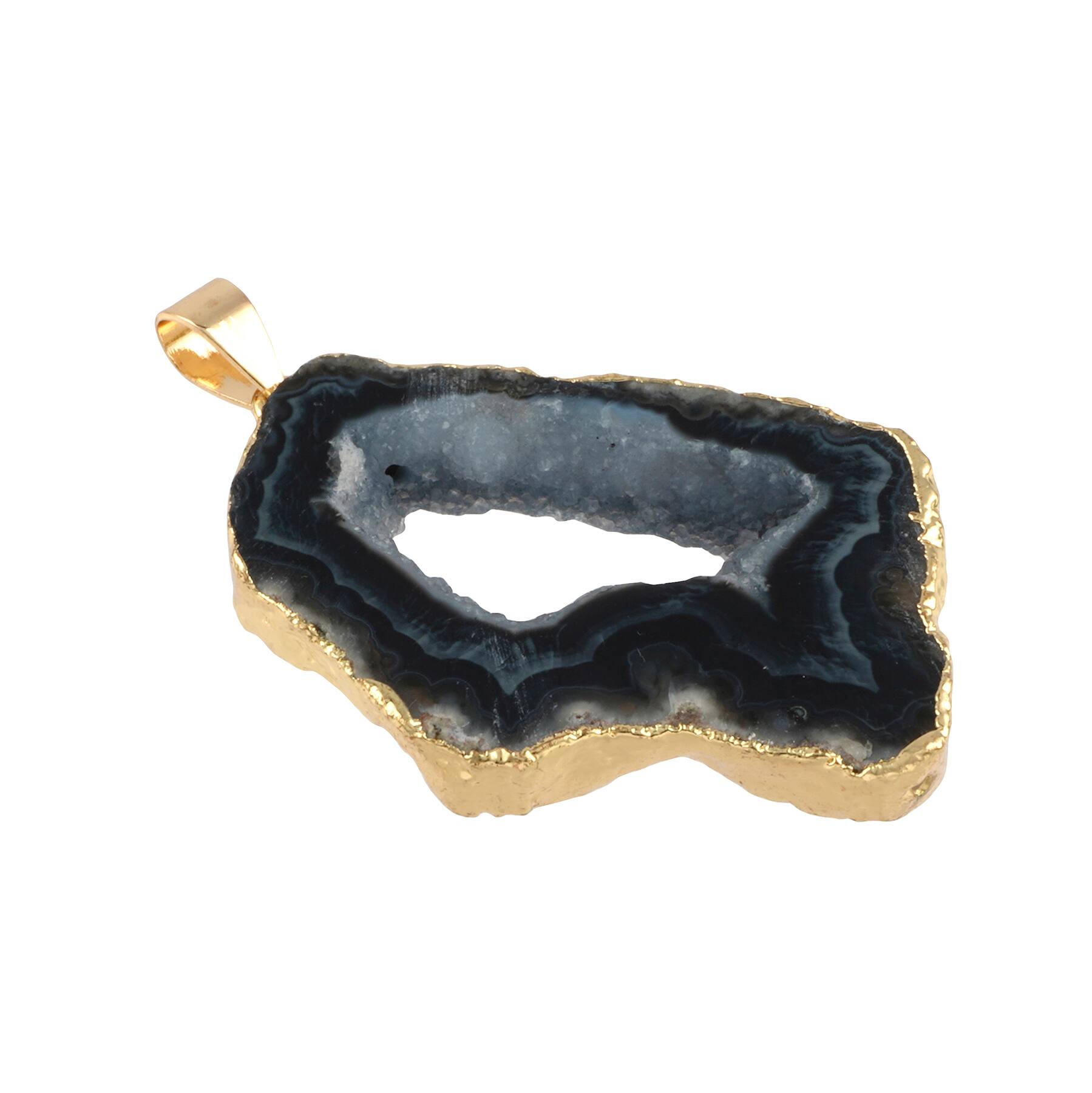 Black Druzy Agate Pendant by Bead Landing™