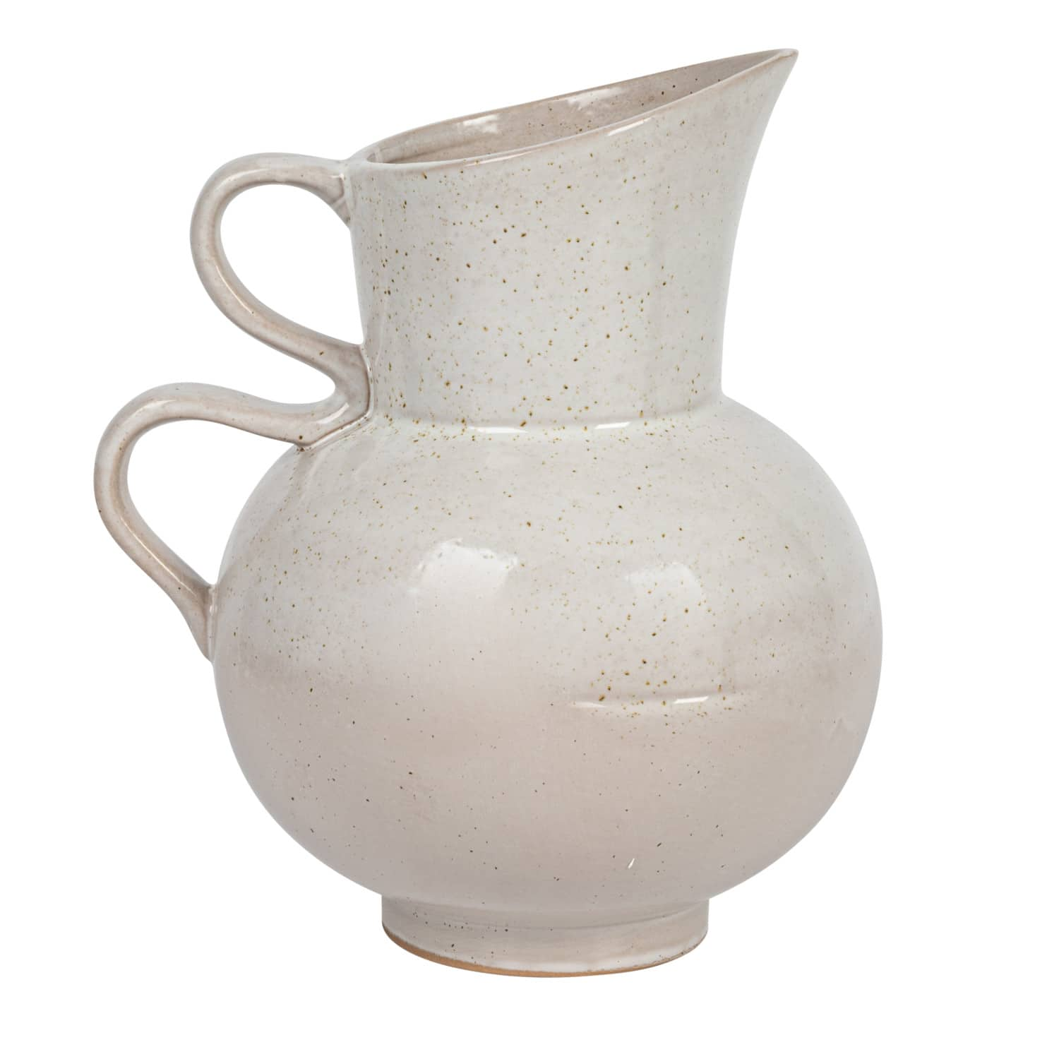 88oz. White Reactive Glaze Stoneware Pitcher