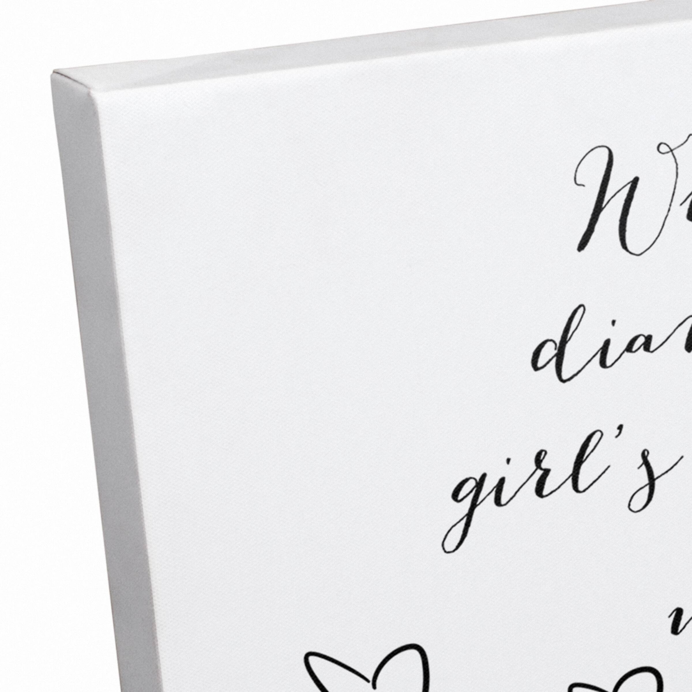 Dog's Are A Girl's Best Friend Canvas Wall Art