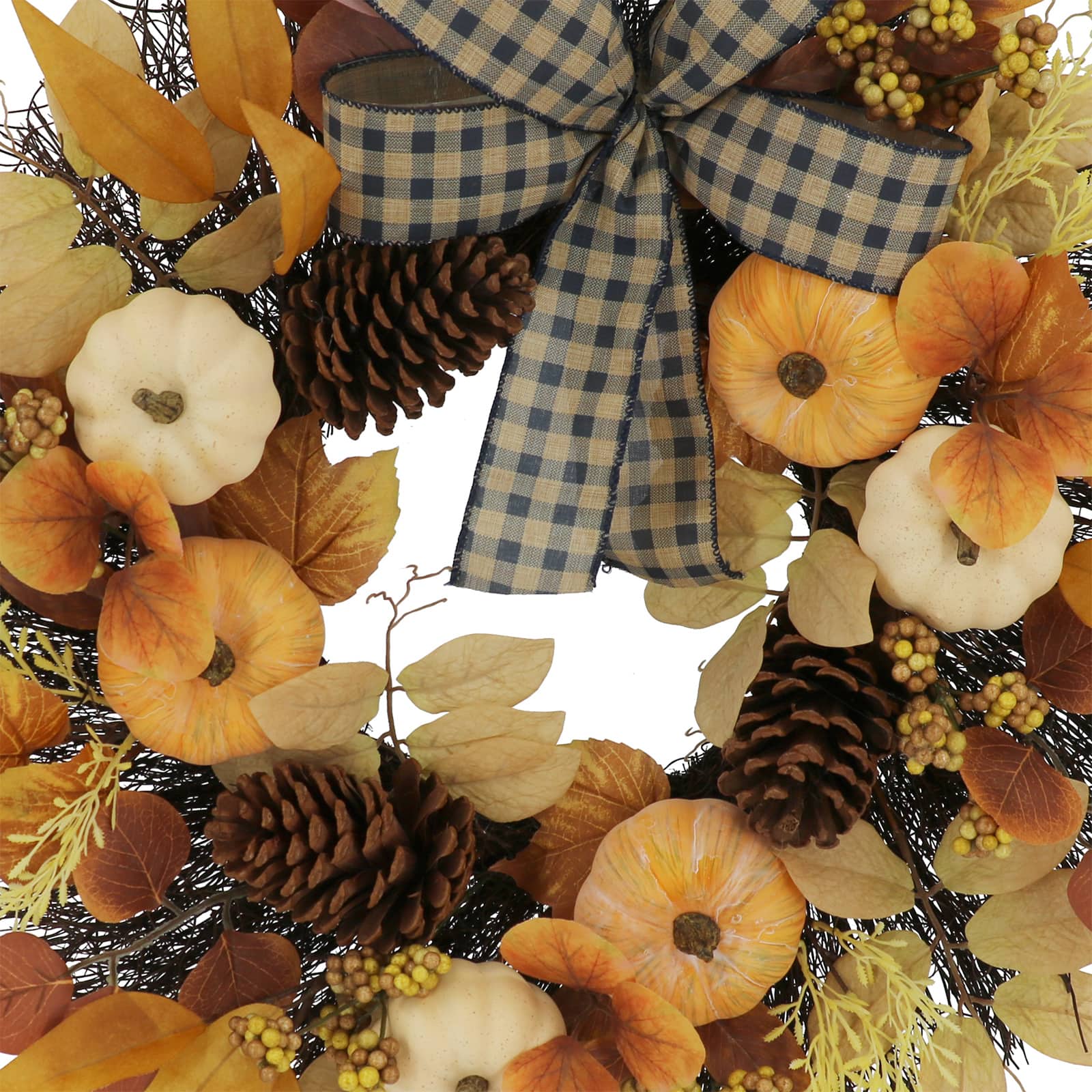 24&#x22; Designer Premium Floral Pumpkin &#x26; Pinecone Wreath by Ashland&#xAE;