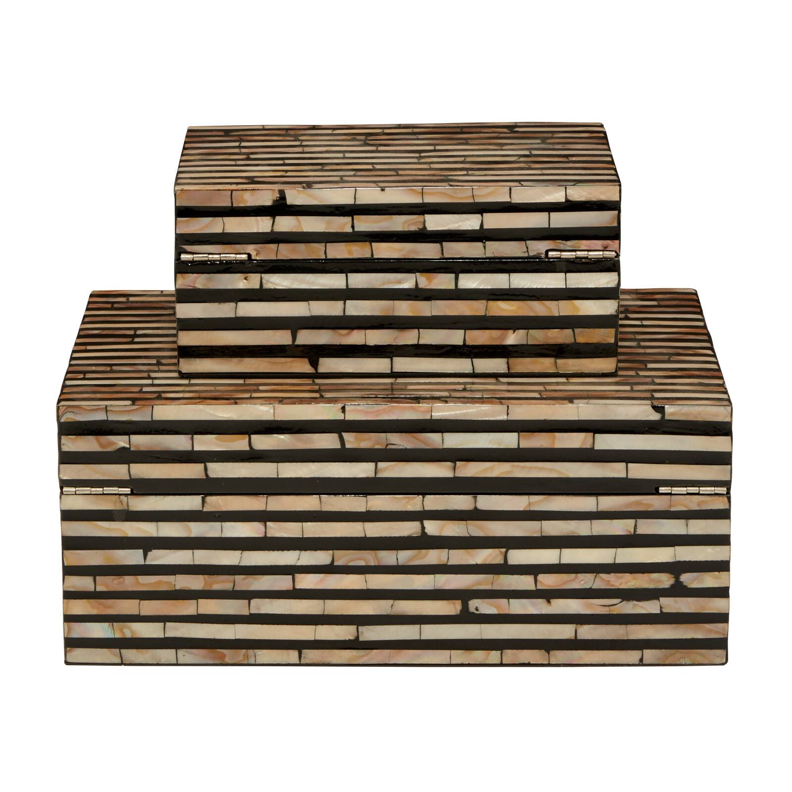 Black Mother of Pearl Coastal Box Set