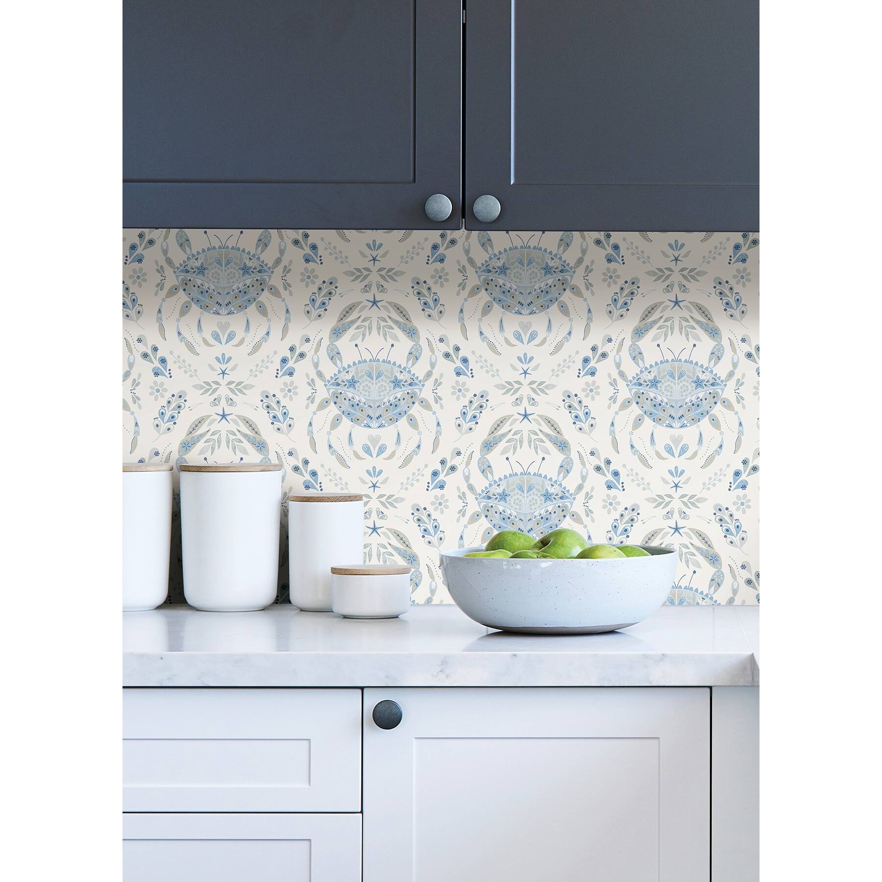 NuWallpaper Blue Shellby Peel & Stick Wallpaper