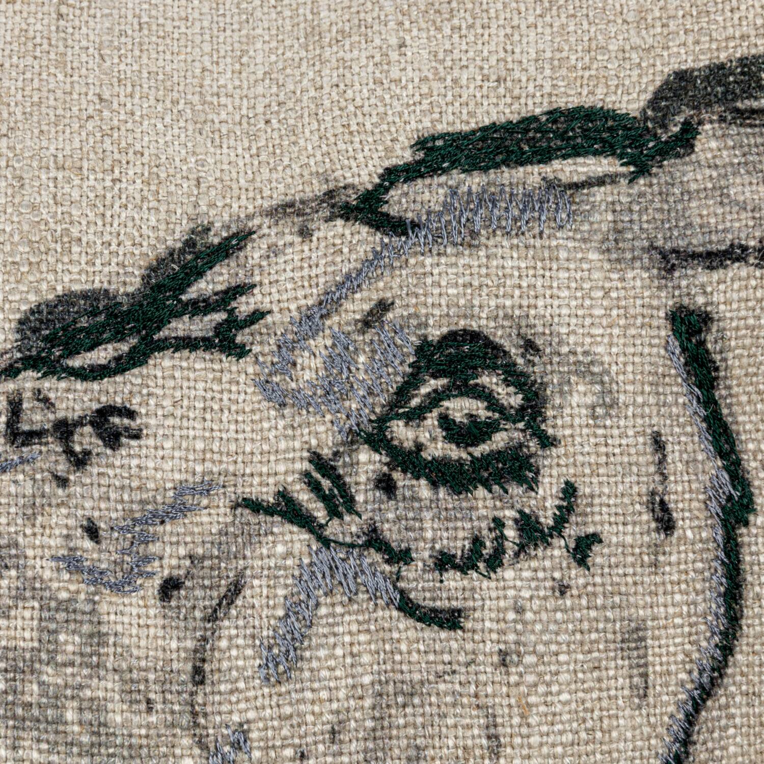 Hello Honey® Embroidered Animal Design Linen Pillow Set