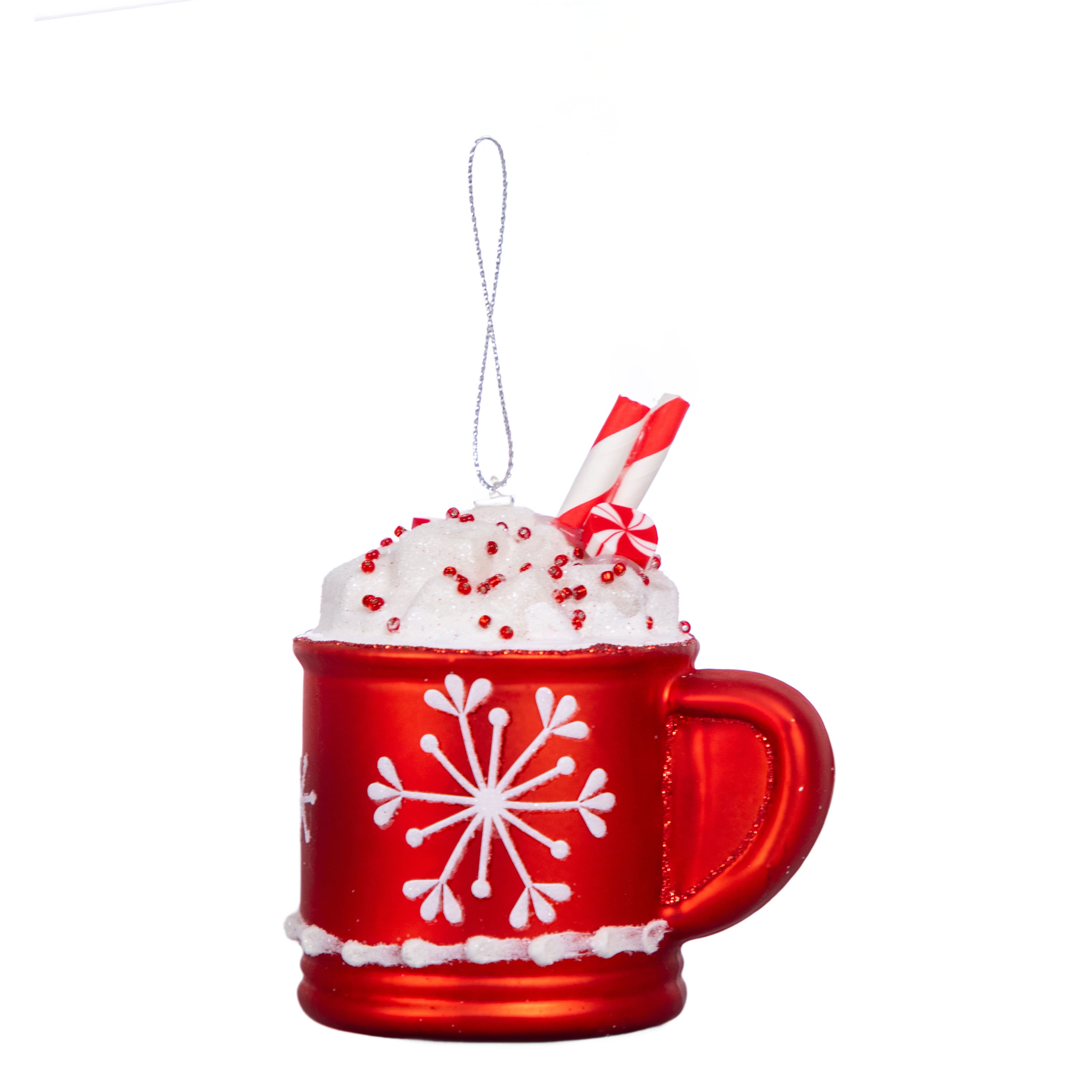 3.75&#x22; Cocoa Mug Glass Ornament by Ashland&#xAE;
