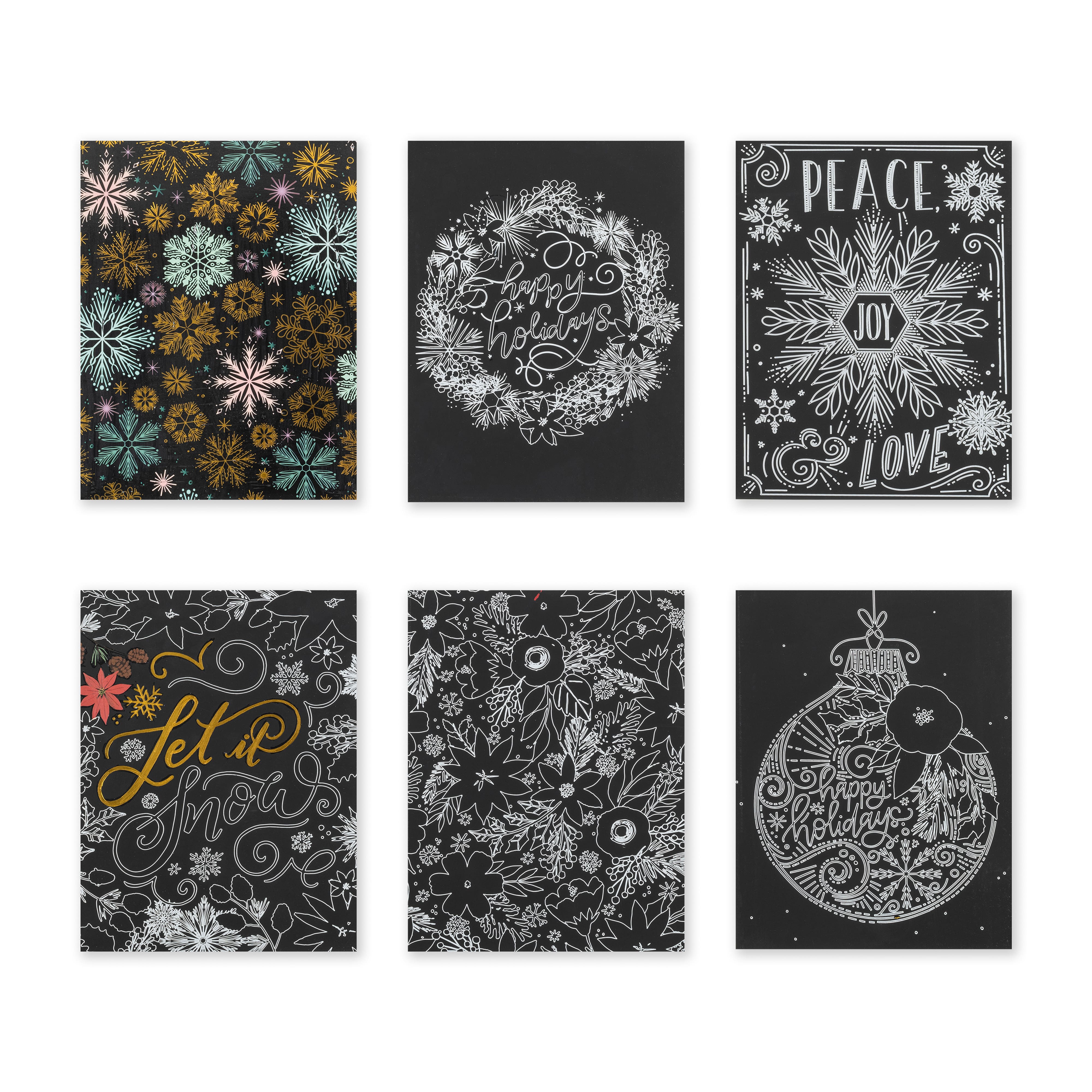 Brea Reese&#x2122; 6&#x22; x 8&#x22; Holiday Floral Scratch Art Paper Pad