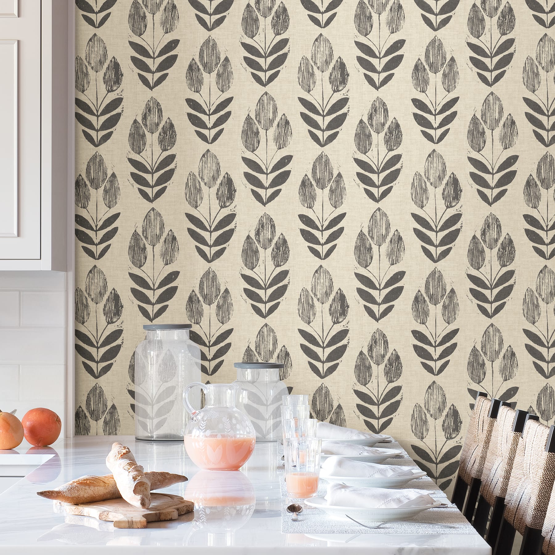 NuWallpaper Folk Tulip Peel &#x26; Stick Wallpaper
