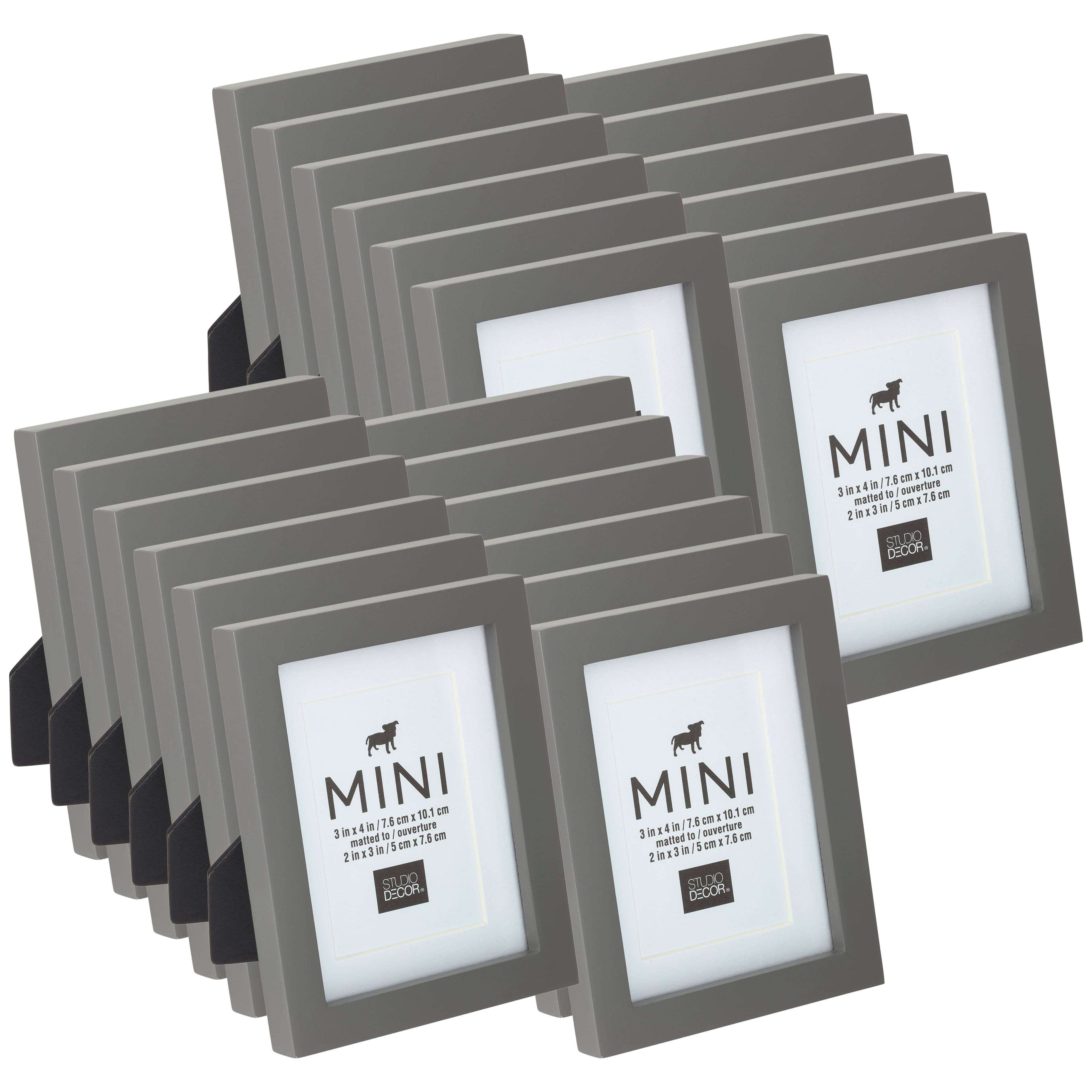 24 Pack: 2&#x22; x 3&#x22; Mini Frame with Mat by Studio D&#xE9;cor&#xAE;