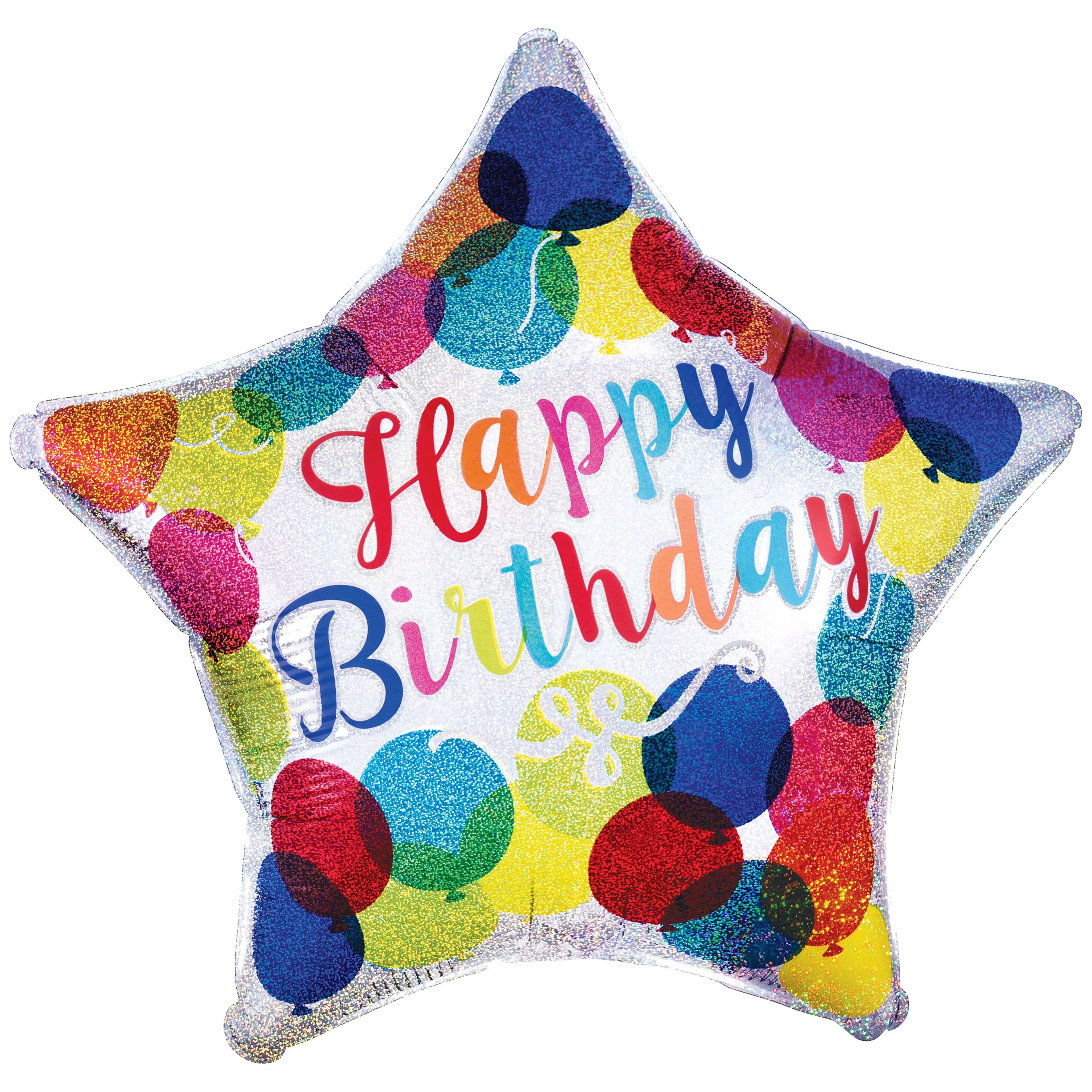 18&#x22; Happy Birthday Sparkle Foil Balloon