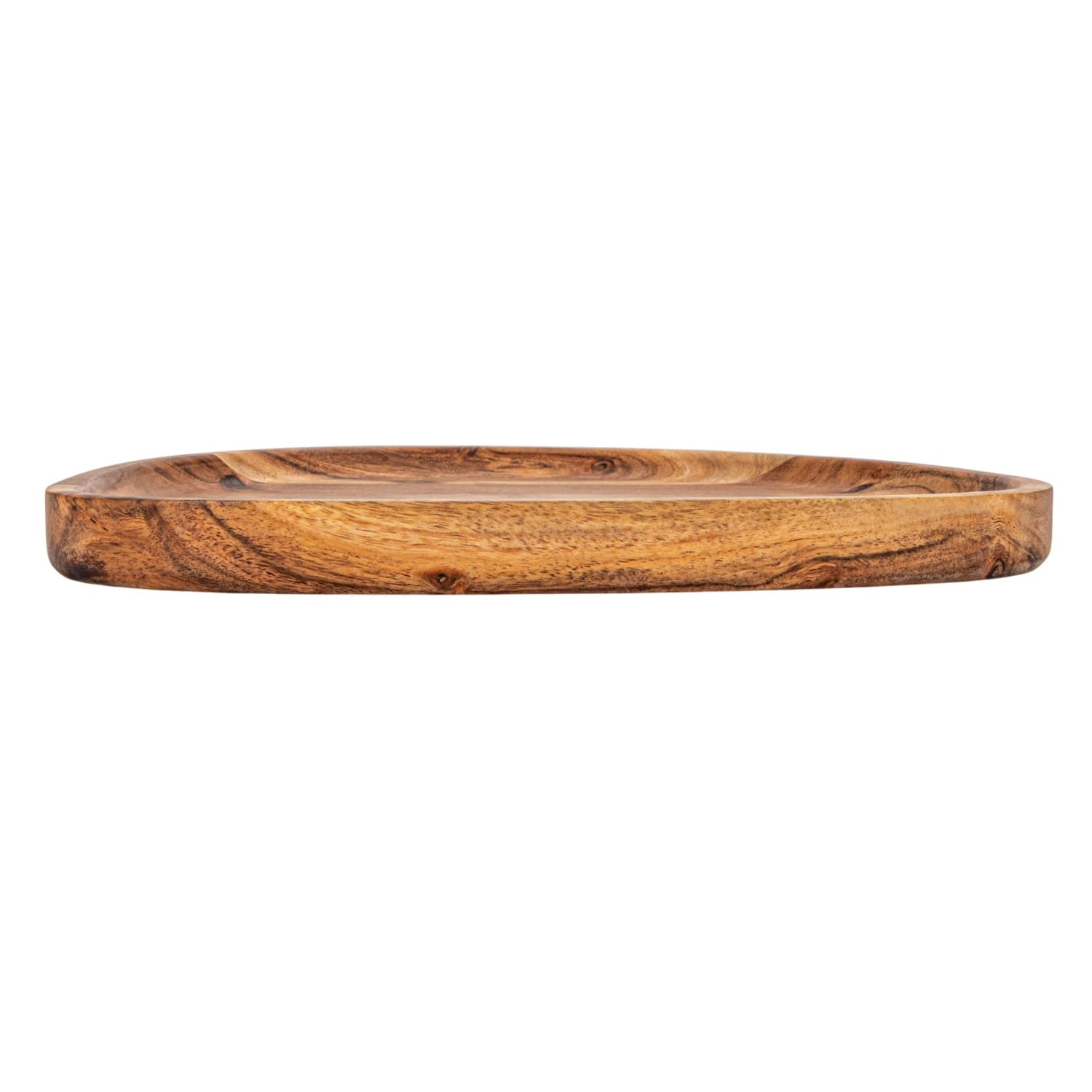 11.75&#x22; Natural Acacia Wood Oval Serving Tray