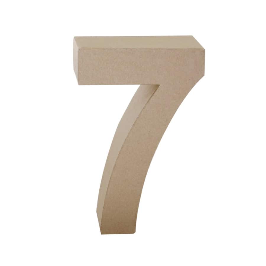 4" Papier Mache Number