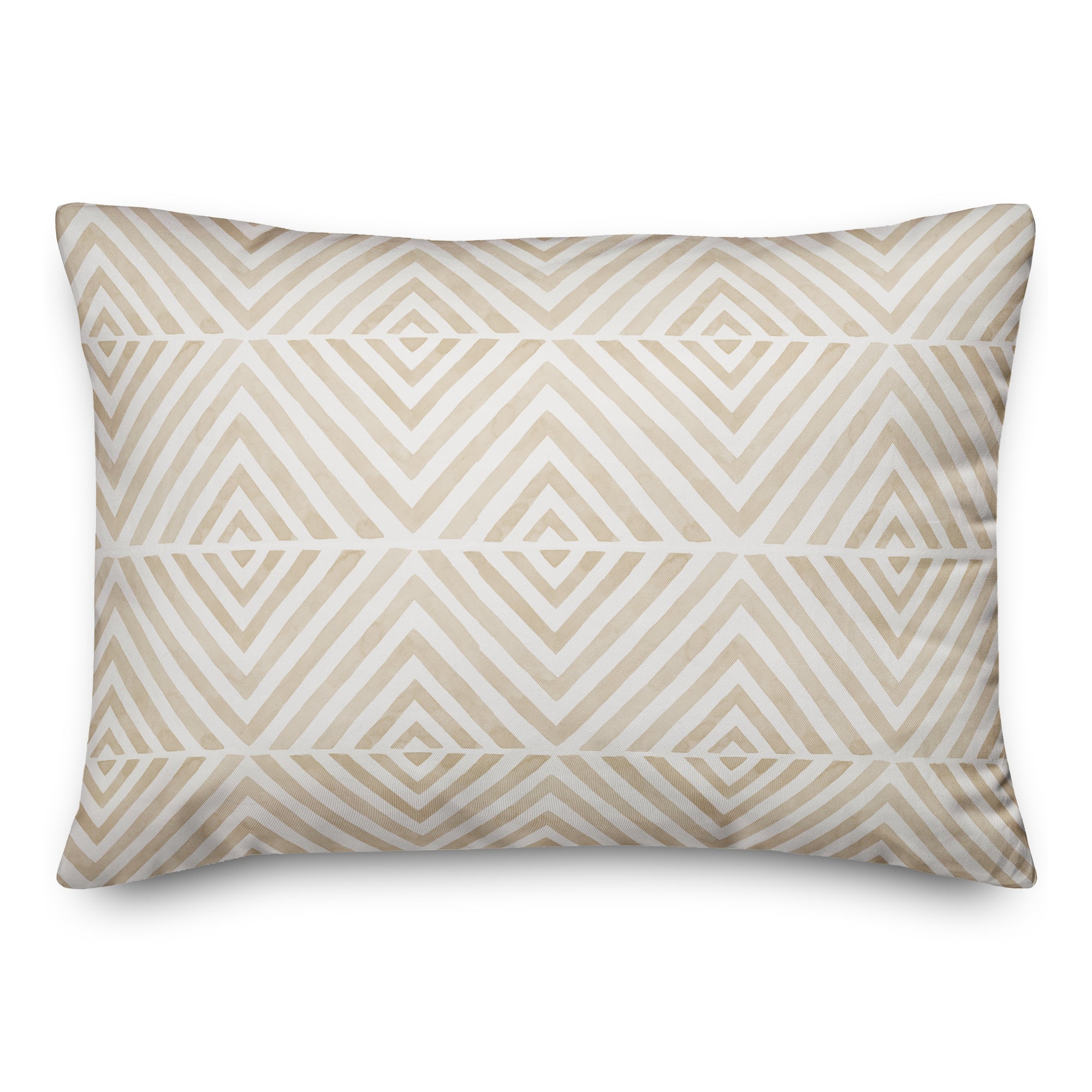 Cream Diamond Pattern Throw Pillow