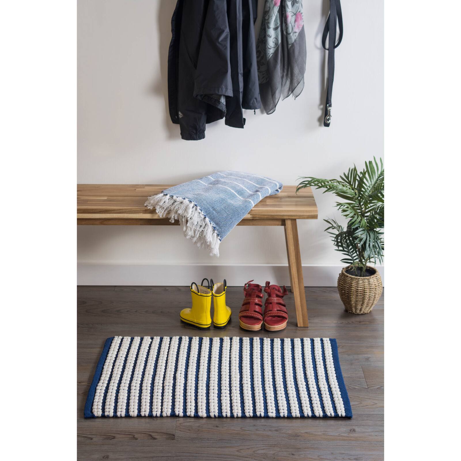 DII&#xAE; Navy Braided Stripe Rug, 2ft. x 3ft.