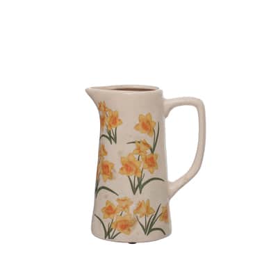 7.5" Ceramic Pitcher with Daffodils by Ashland® | Michaels
