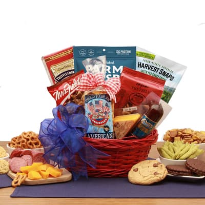 Proud to be An American Patriotic Snack Gift Basket | Michaels