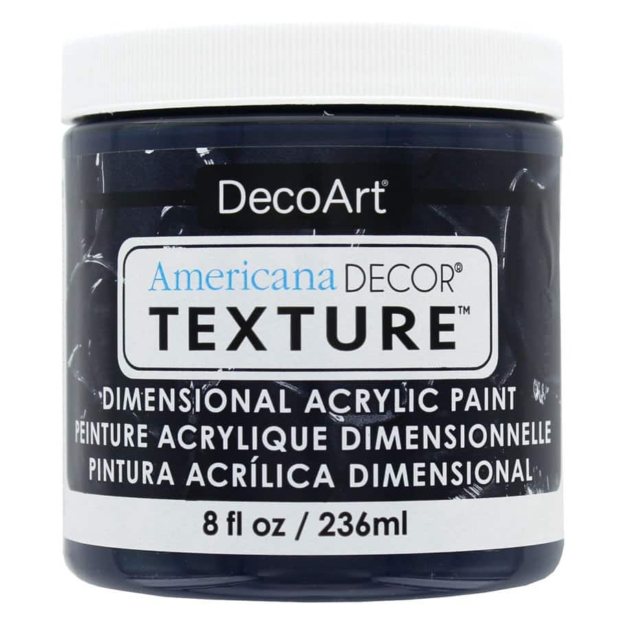 DecoArt Americana Decor Texture Dimensional Acrylic Paint, 8 oz By Deco Art in Navy Blue
