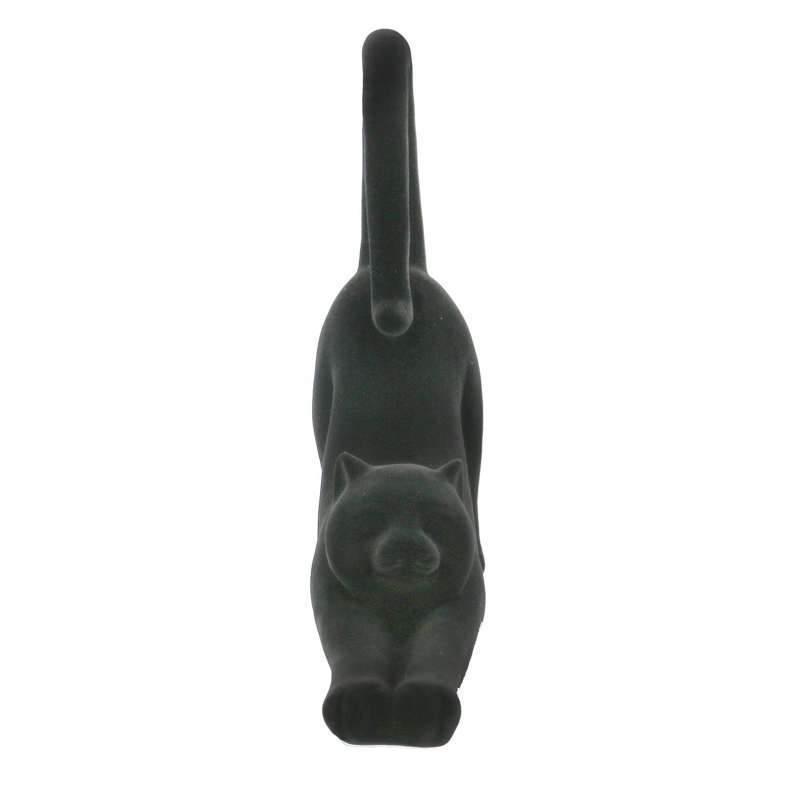 12&#x22; Flocked Stretching Halloween Tabletop Cat by Ashland&#xAE;