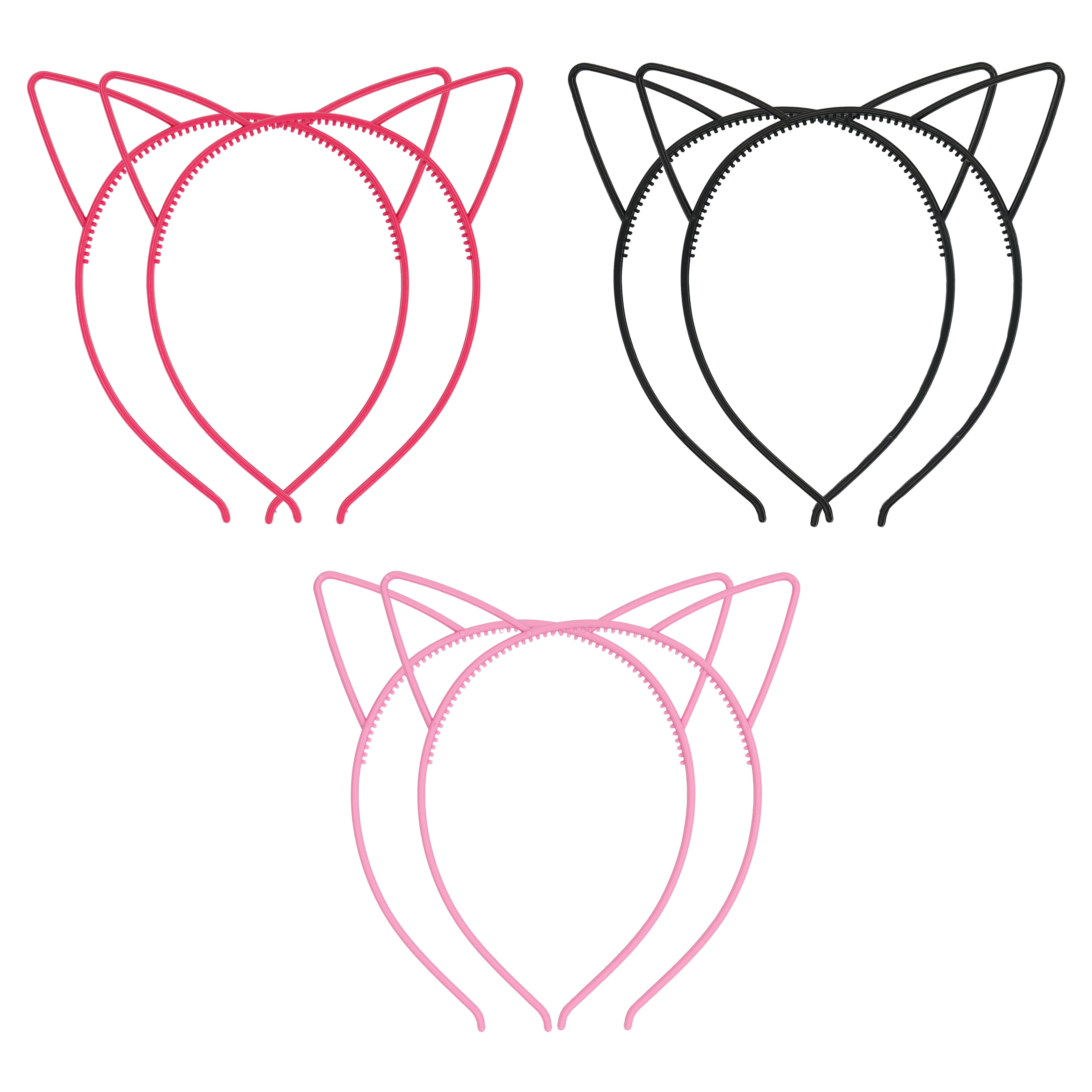 Pink &#x26; Black Cat Headbands by Creatology&#x2122;
