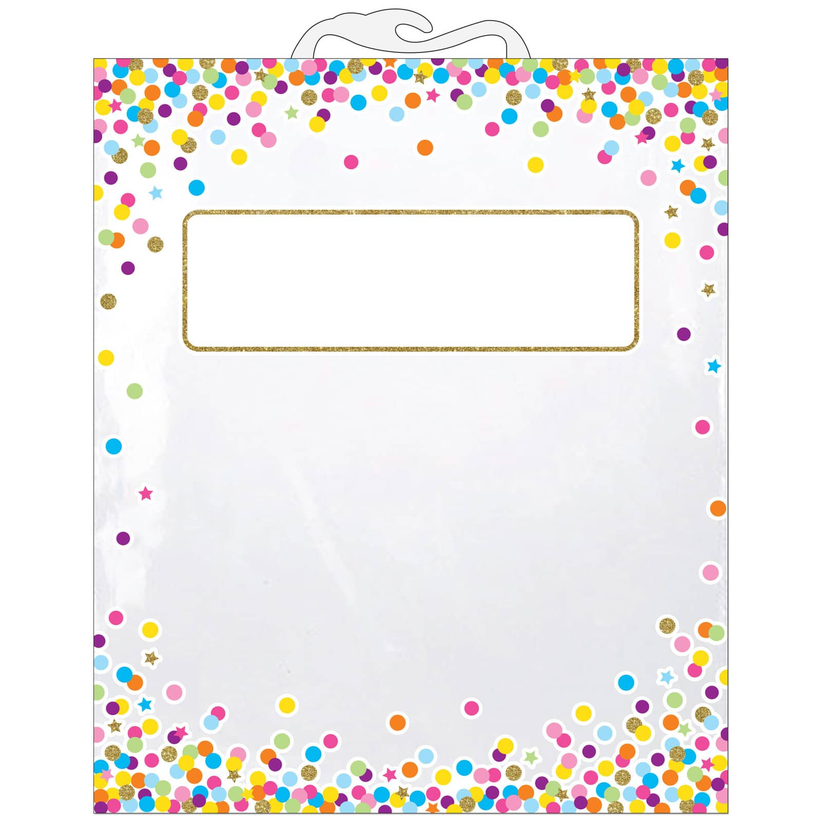 Ashley Productions 10.5&#x22; x 12.5&#x22; Hanging Confetti Pattern Storage Bag, 6ct.