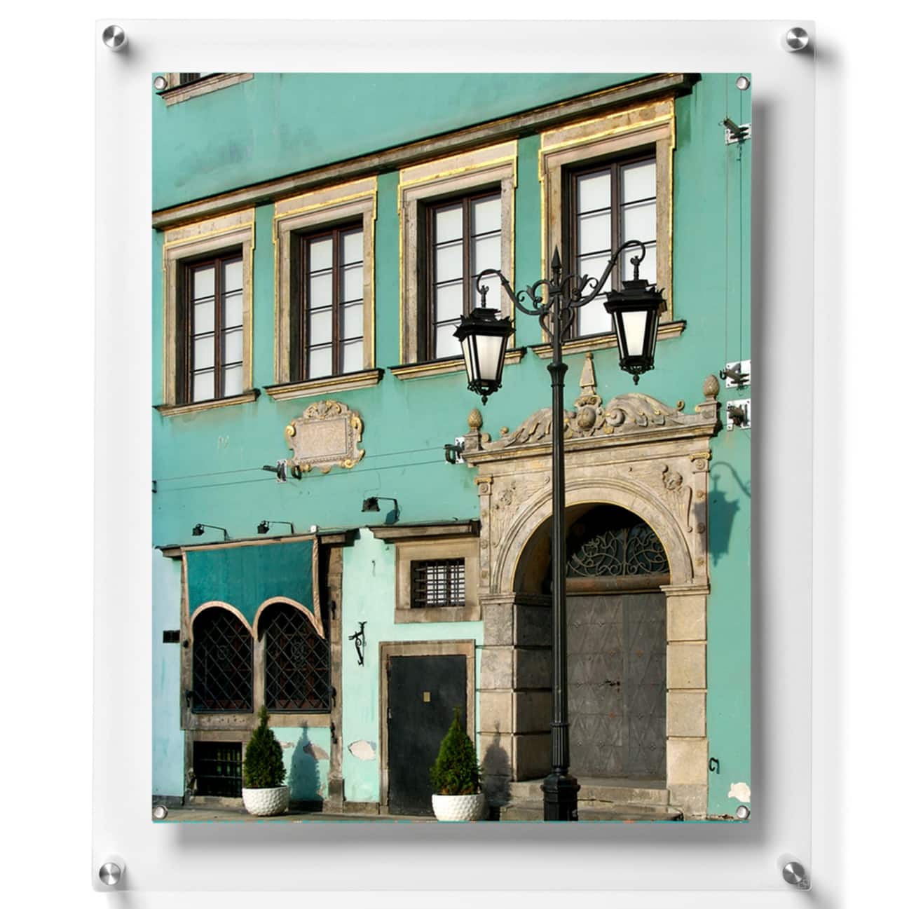 Wexel Art Single Panel Clear Acrylic Floating Wall Frame & Magnets with Silver Hardware