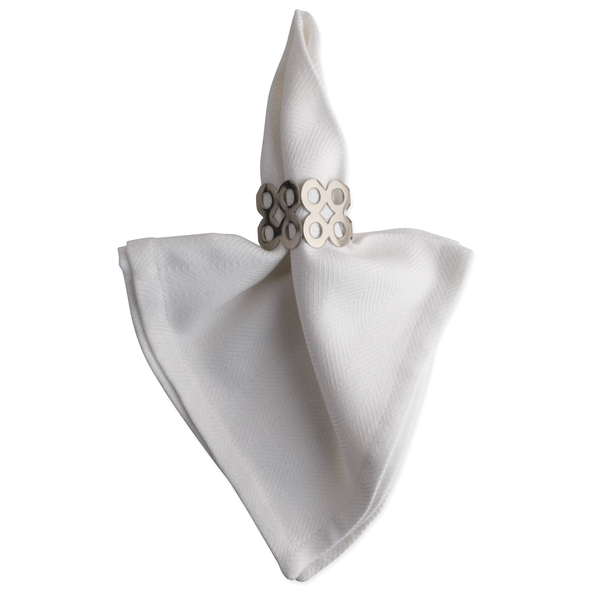 DII&#xAE; Silver Square Die Cut Napkin Rings, 6ct.
