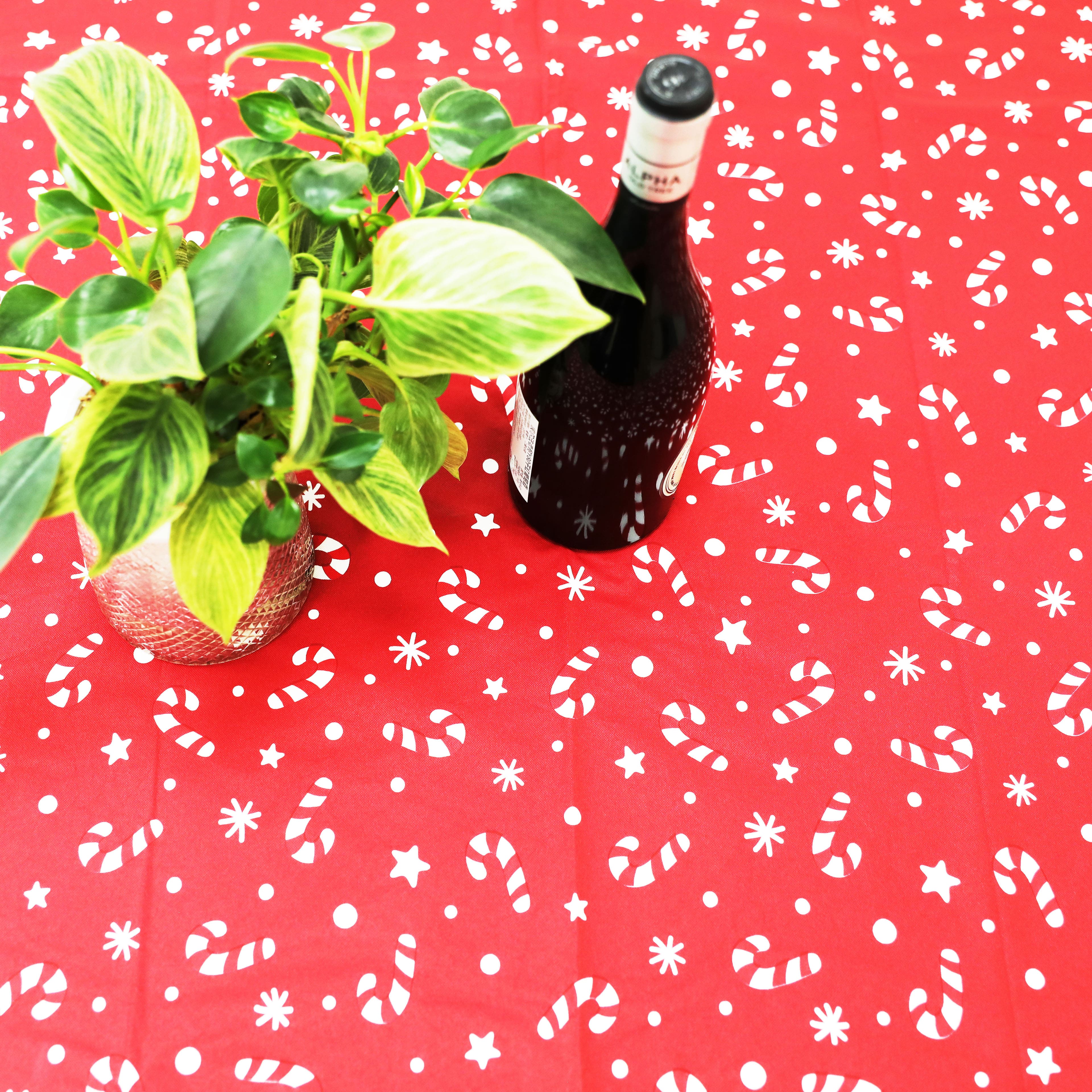 52&#x22; x 70&#x22; Candy Cane Tablecloth by Celebrate It&#x2122;