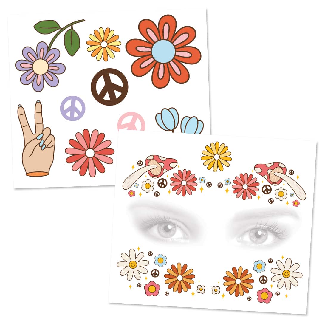 Savvi Hippie Costume Tattoos