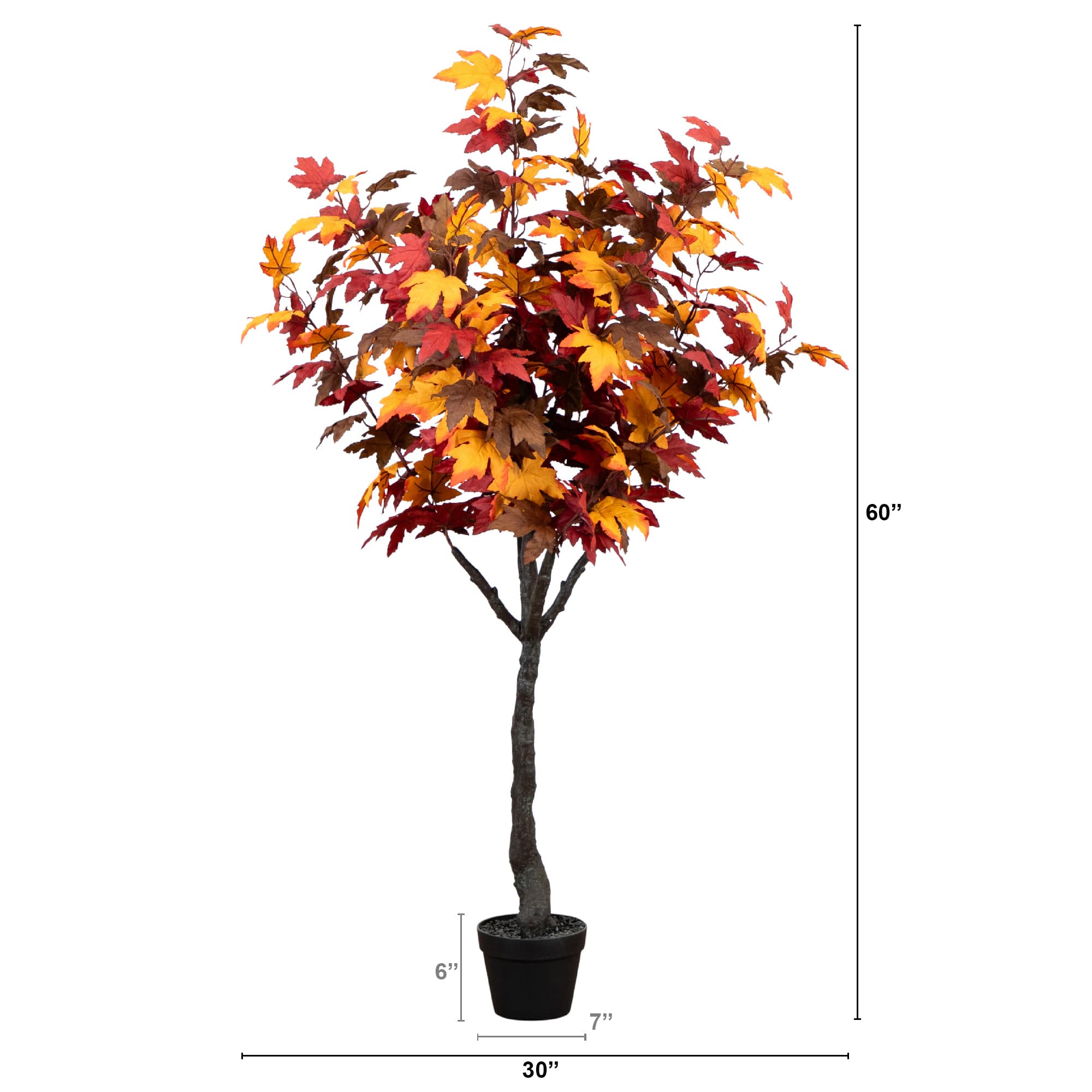 5ft. Autumn Smoky Maple Artificial Fall Tree