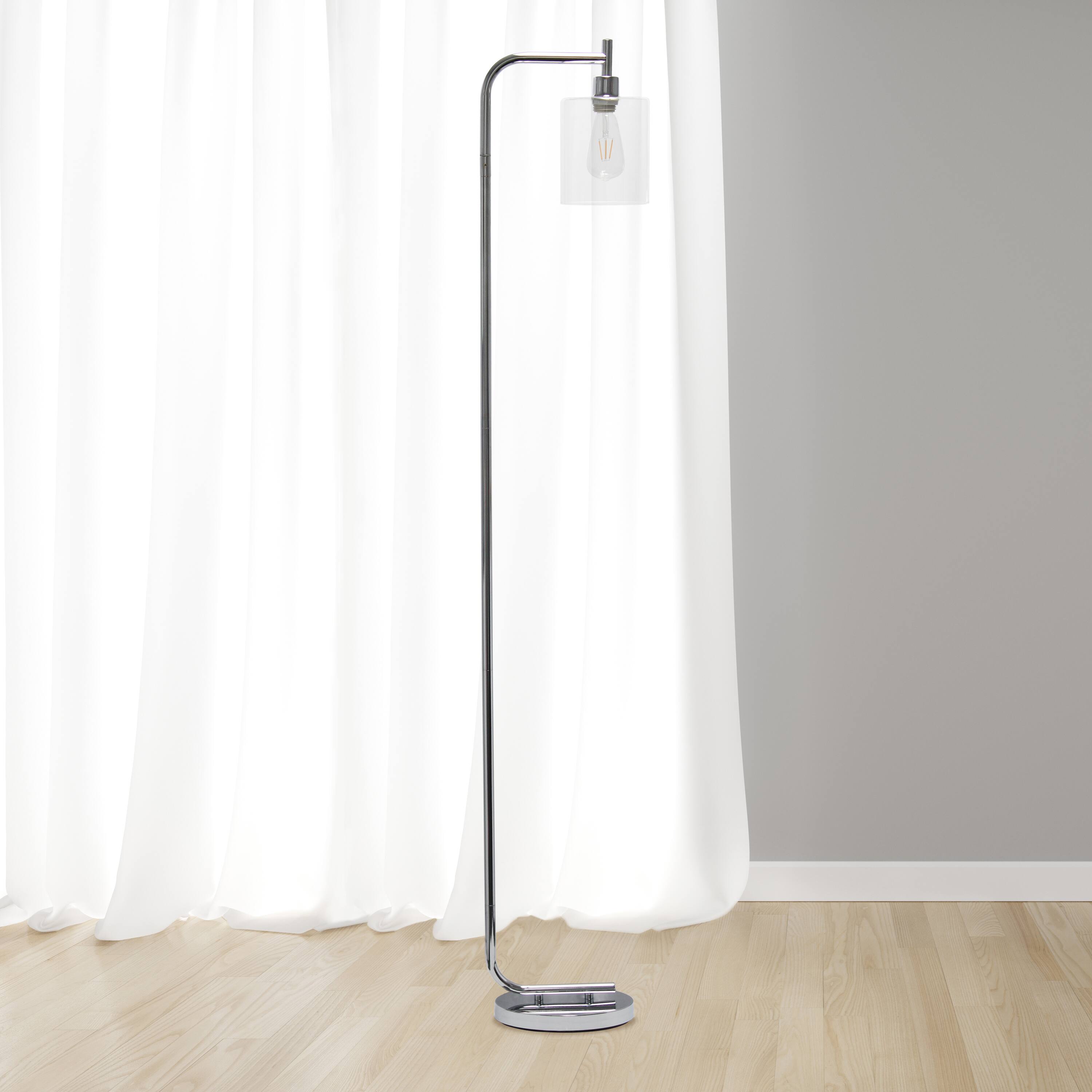 Simple Designs&#x2122; Iron Lantern Floor Lamp with Glass Shade