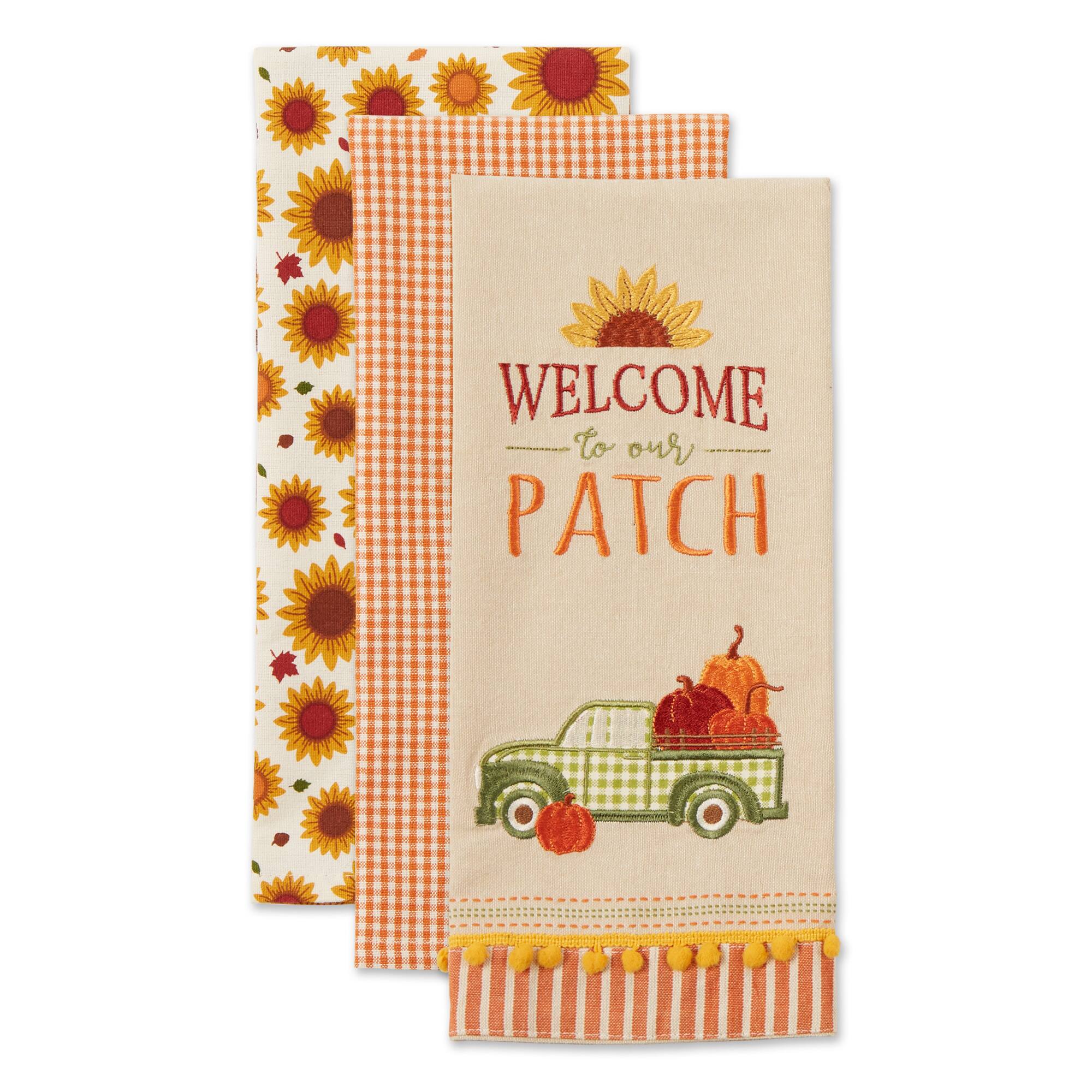 DII&#xAE; Pumpkin Patch Truck Dishtowel Set