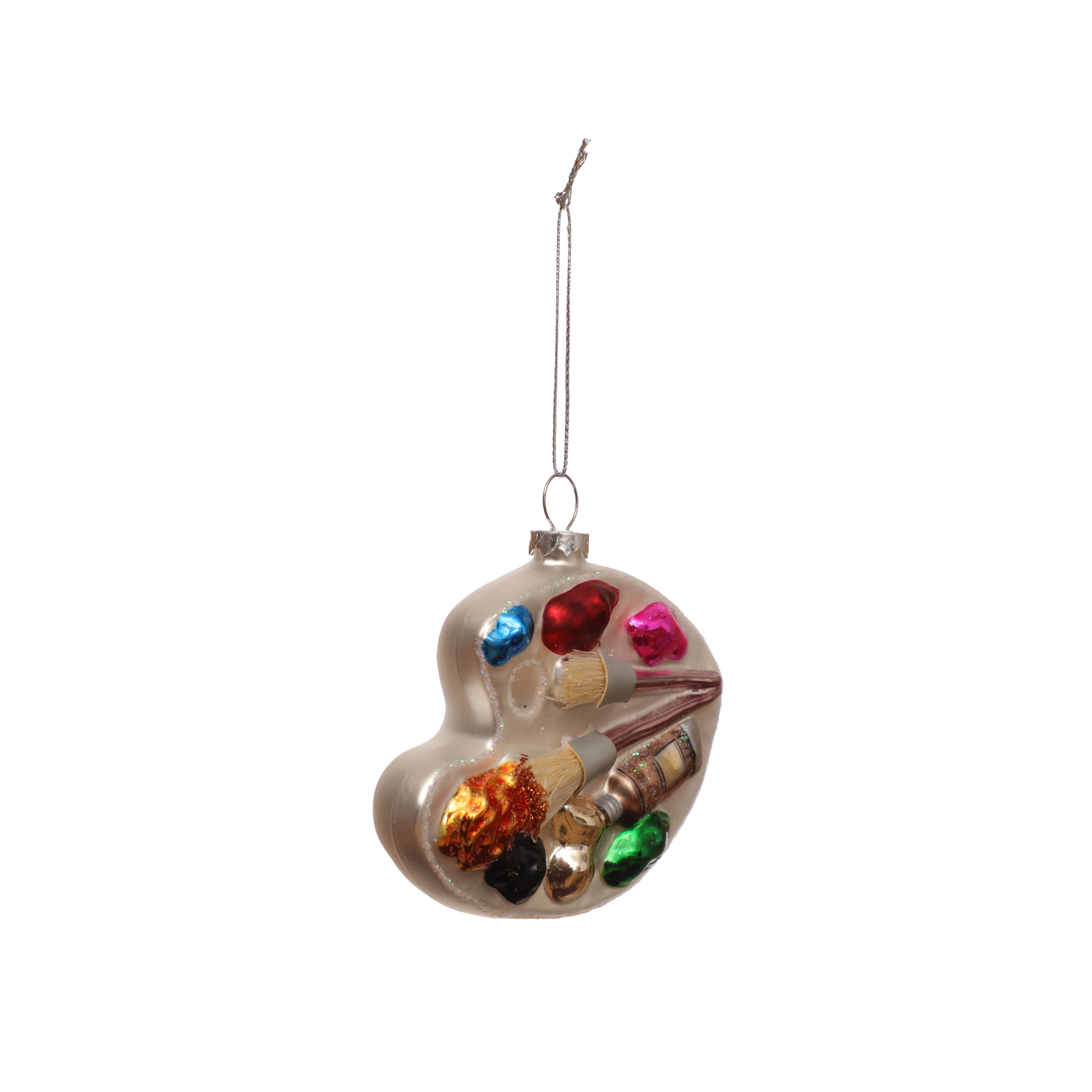 3.75&#x22; Paint Palette Glass Ornament by Ashland&#xAE;