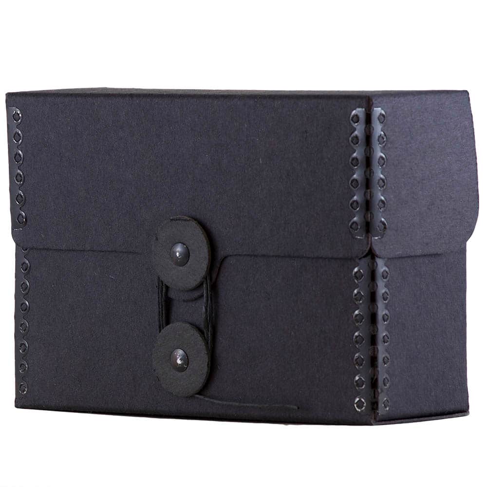 JAM Paper Black Kraft Button &#x26; String Tie Closure Portfolio, 4.25&#x22; x 6.25&#x22;