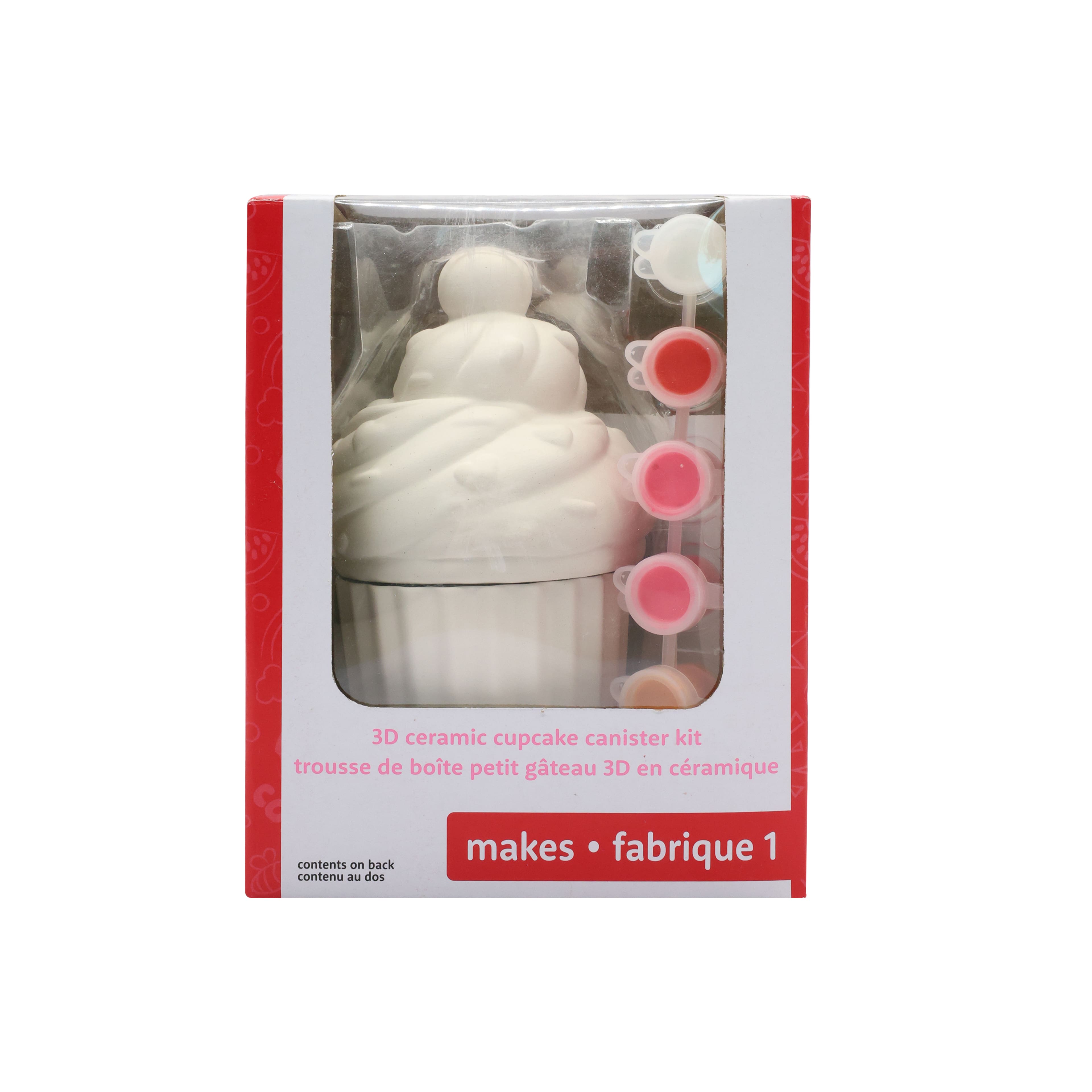 3D Cupcake Canister Ceramic Kit by Creatology&#x2122;