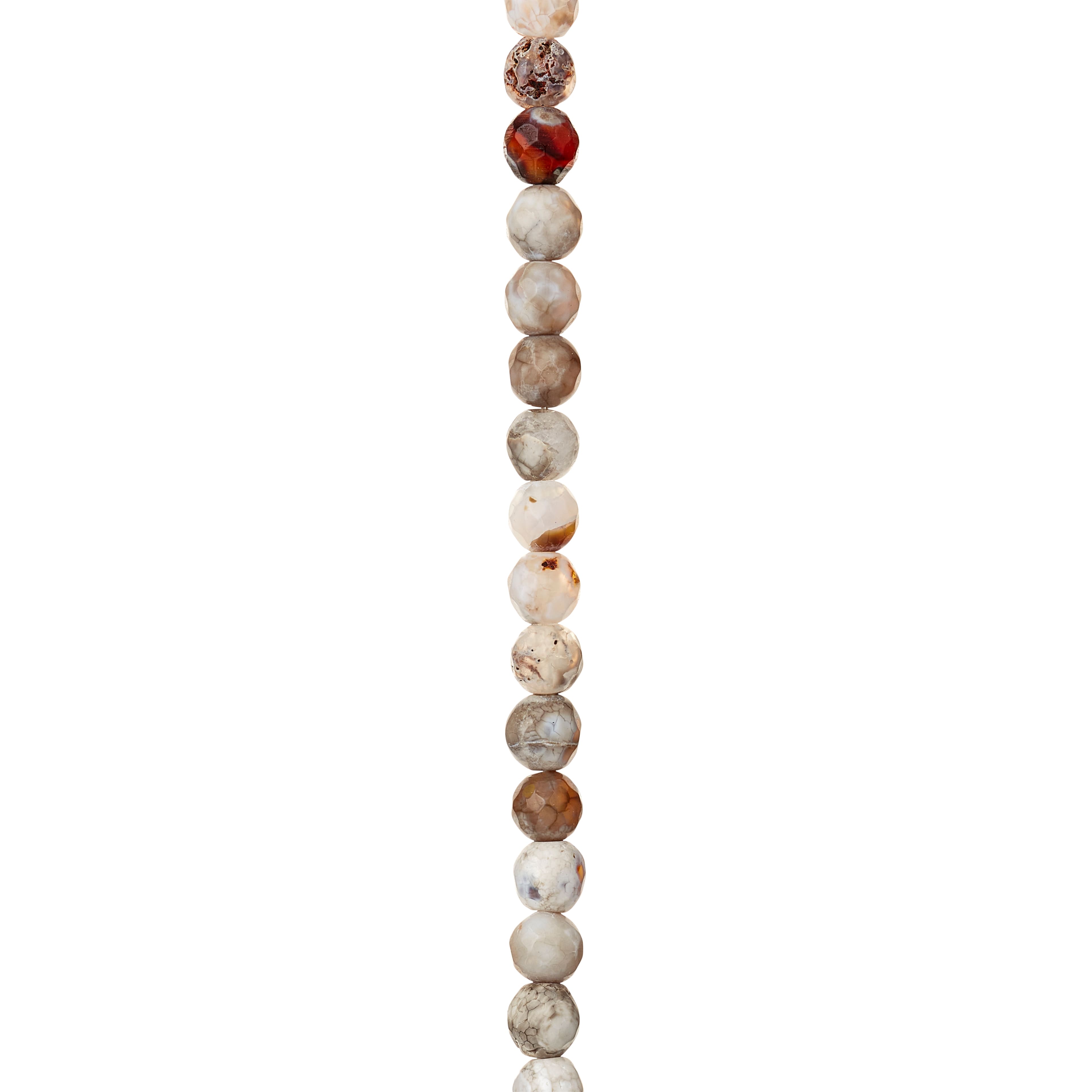 Natural Agate Round Beads, 6mm by Bead Landing&#x2122;