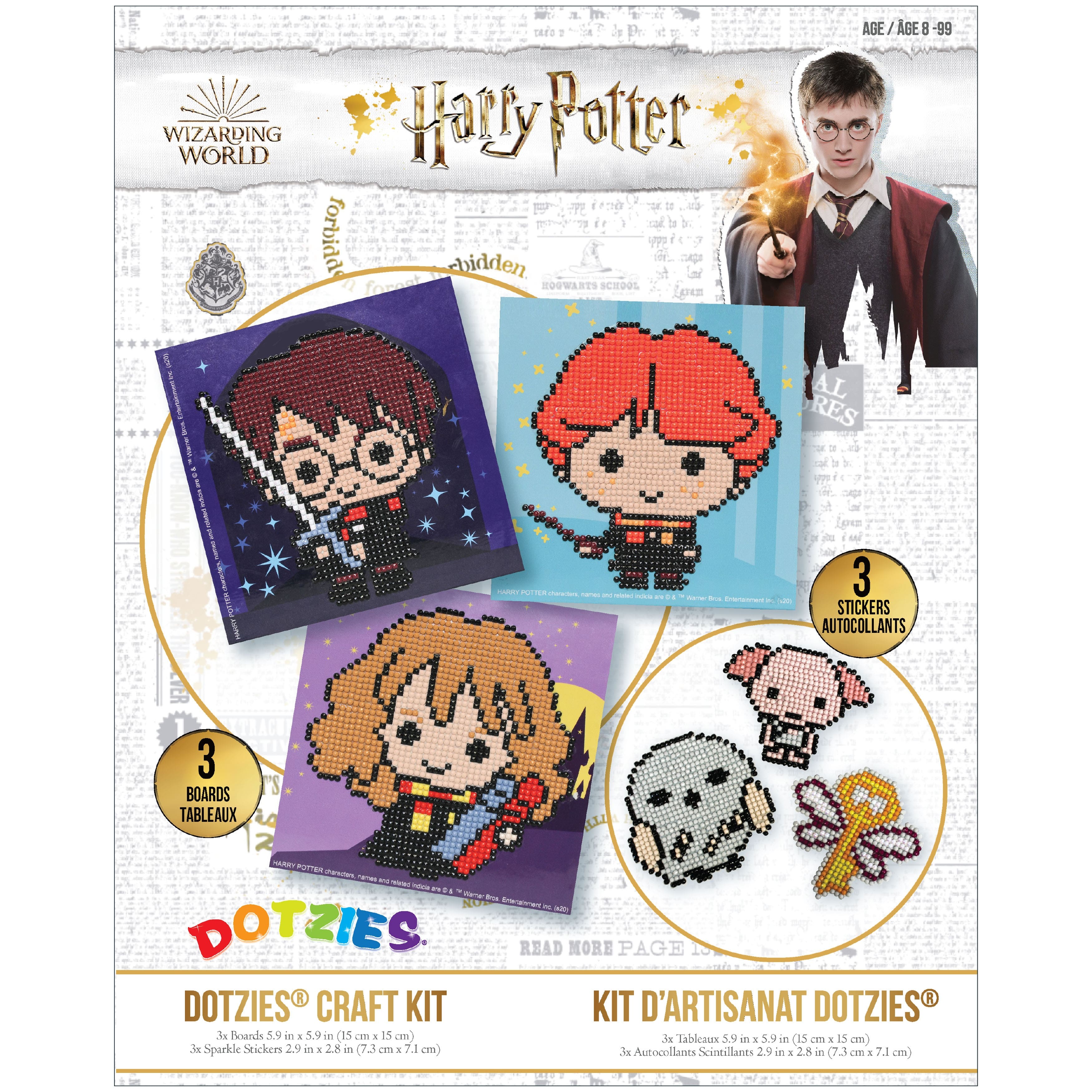 Harry Potter Stained Glass Diamond Art Painting Kit, From Diamond Dotz NEW,  Please See Item Description and Pictures for More Information 