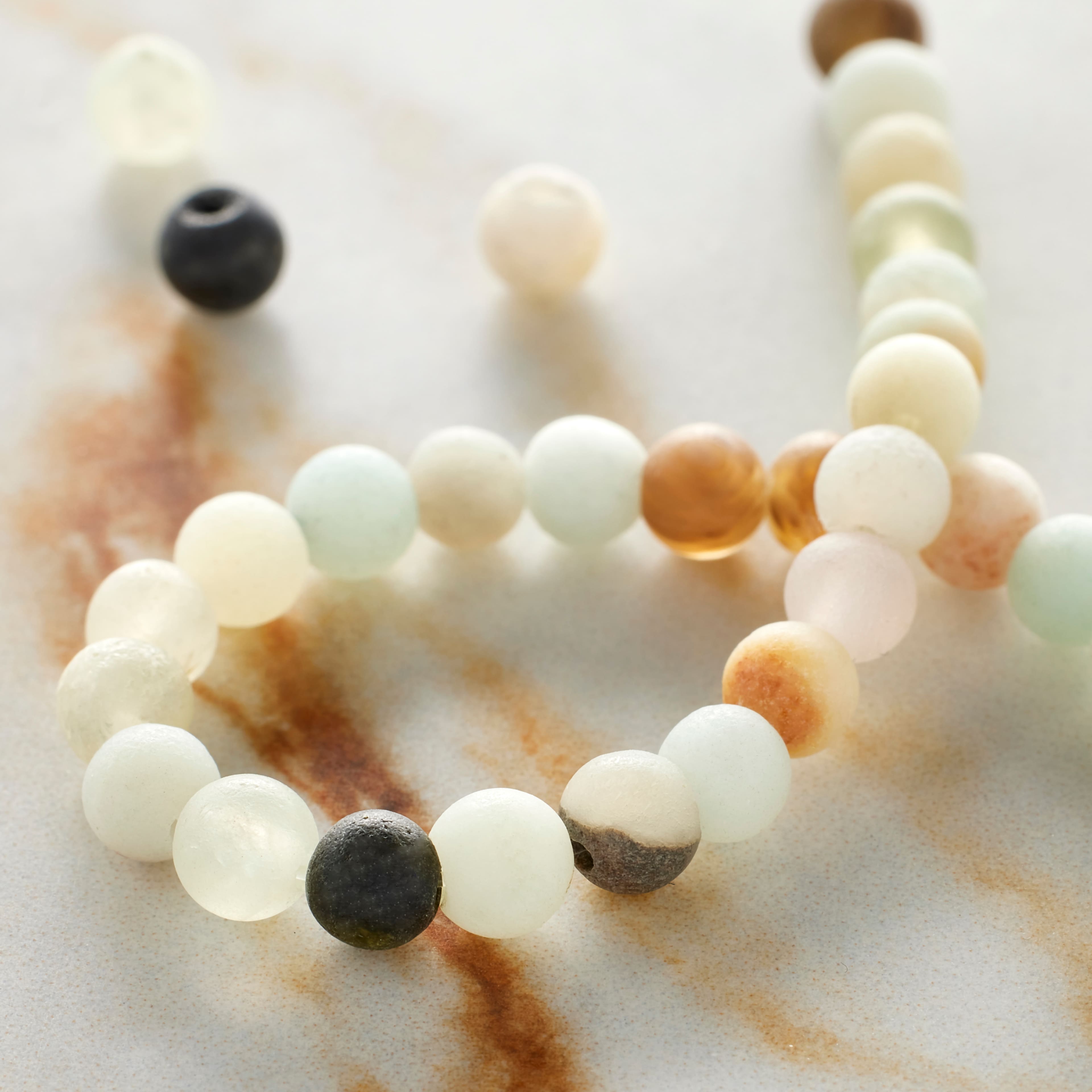 Multicolor Matte Amazonite Round Beads by Bead Landing™
