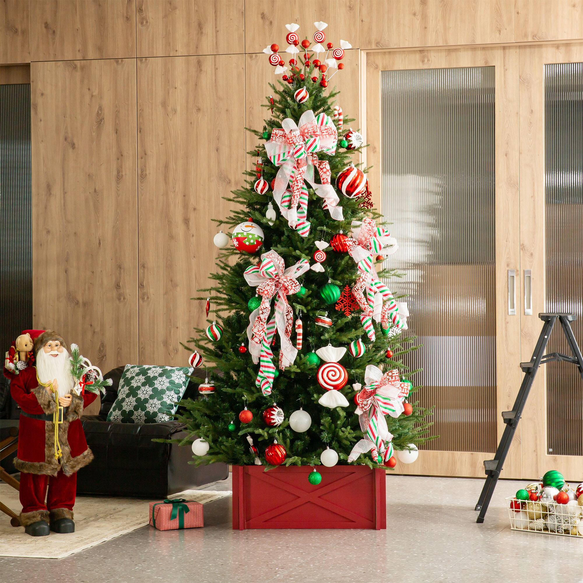 Glitzhome&#xAE; Red Wood Tree Collar