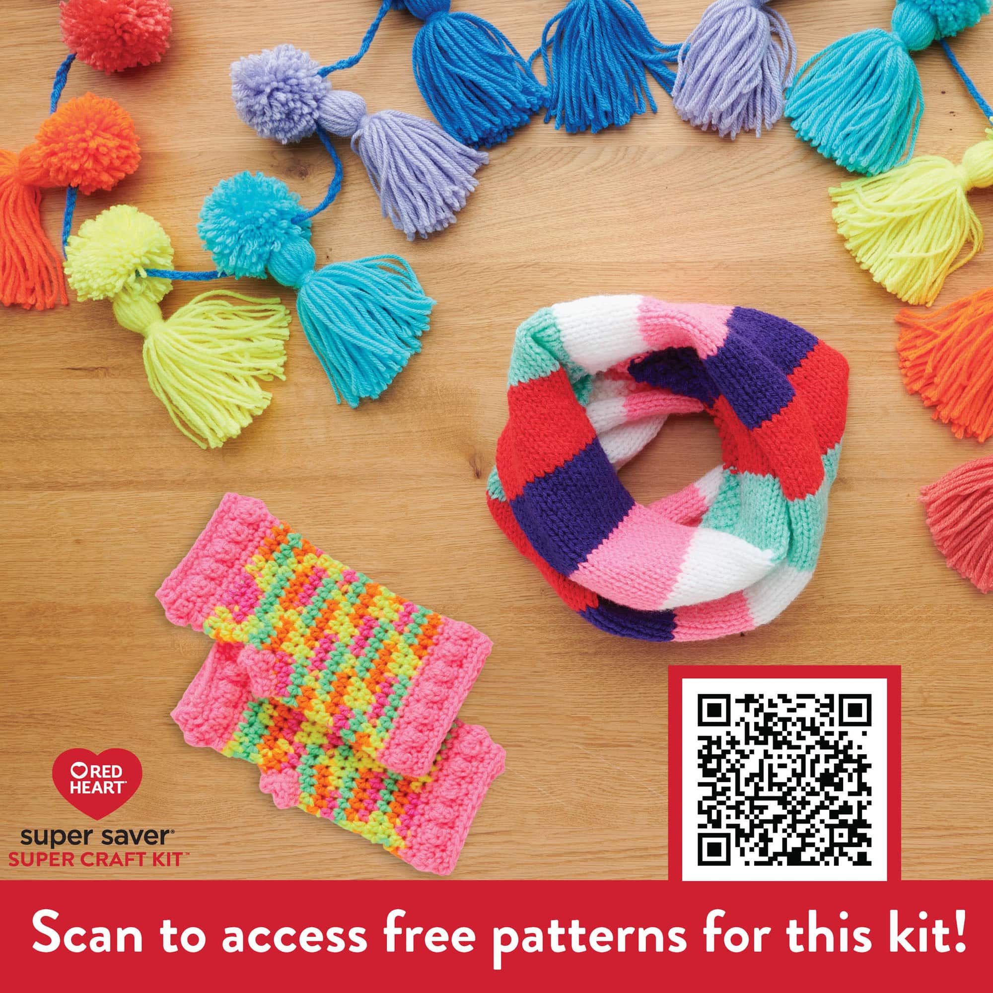 Red Heart&#xAE; Super Saver&#xAE; 12 Skein Super Craft Yarn Kit