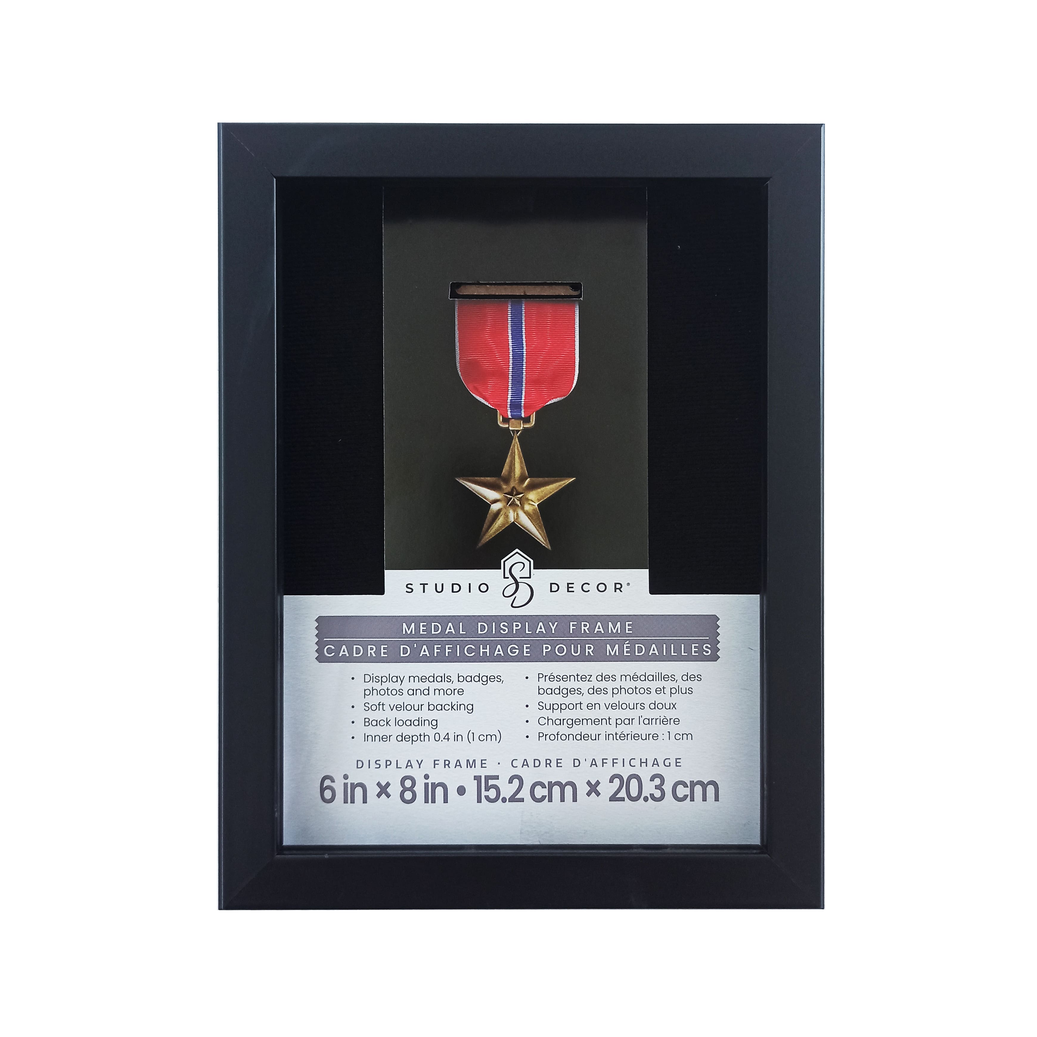 6" x 8" Black Medal Display Frame by Studio Décor®